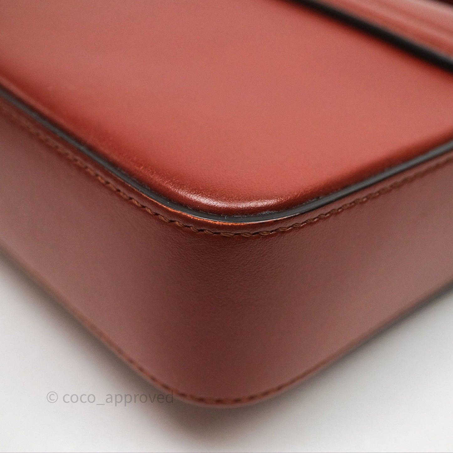 Chloé Mini C Bag Sepia Brown Shiny/Suede Calfskin