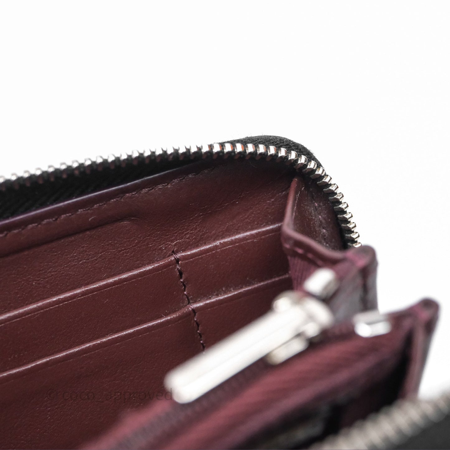 Chanel Quilted Zip Medium Wallet Black Caviar Silver Hardware