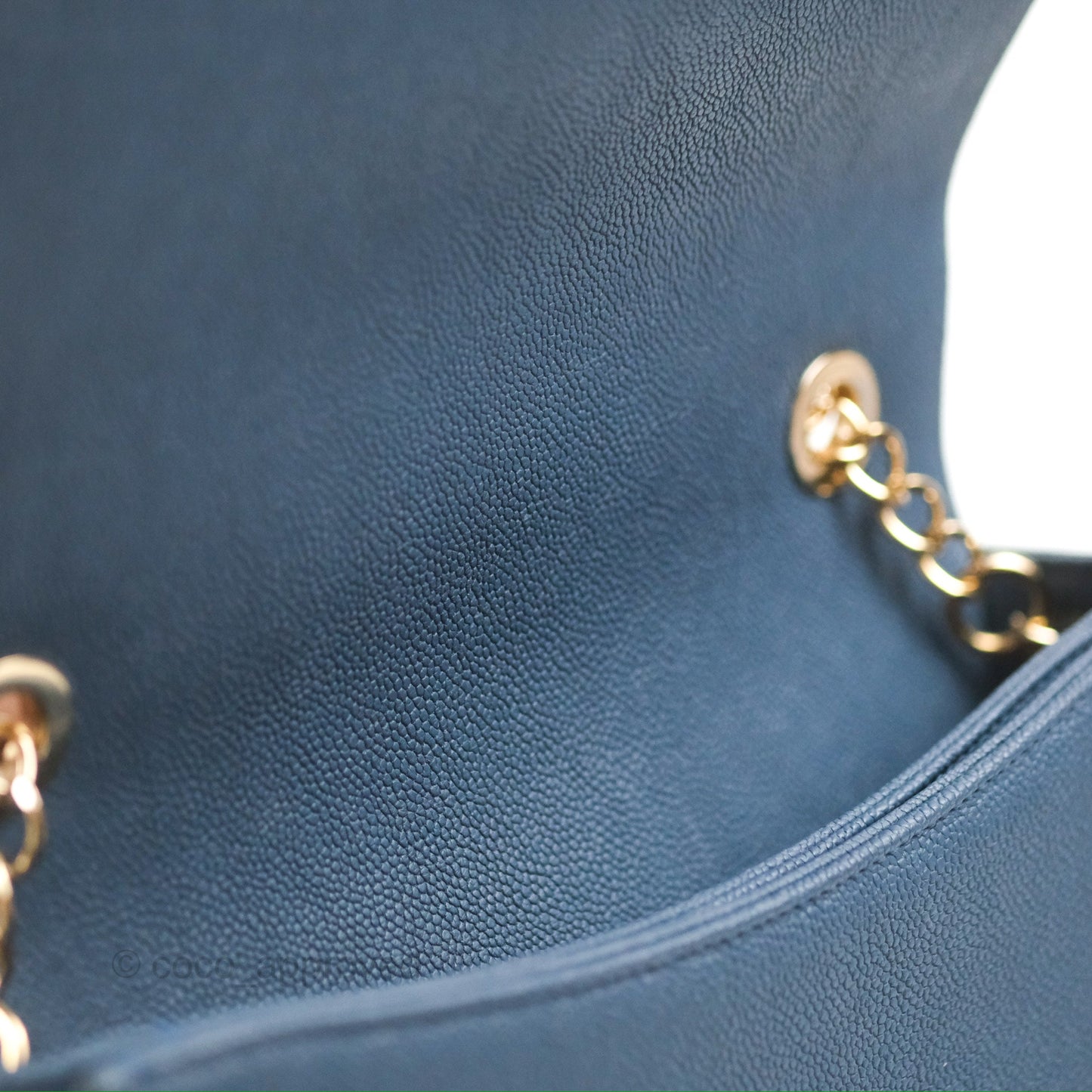 Chanel Medium CC Cuba Flap Bag Blue Caviar Silver Hardware