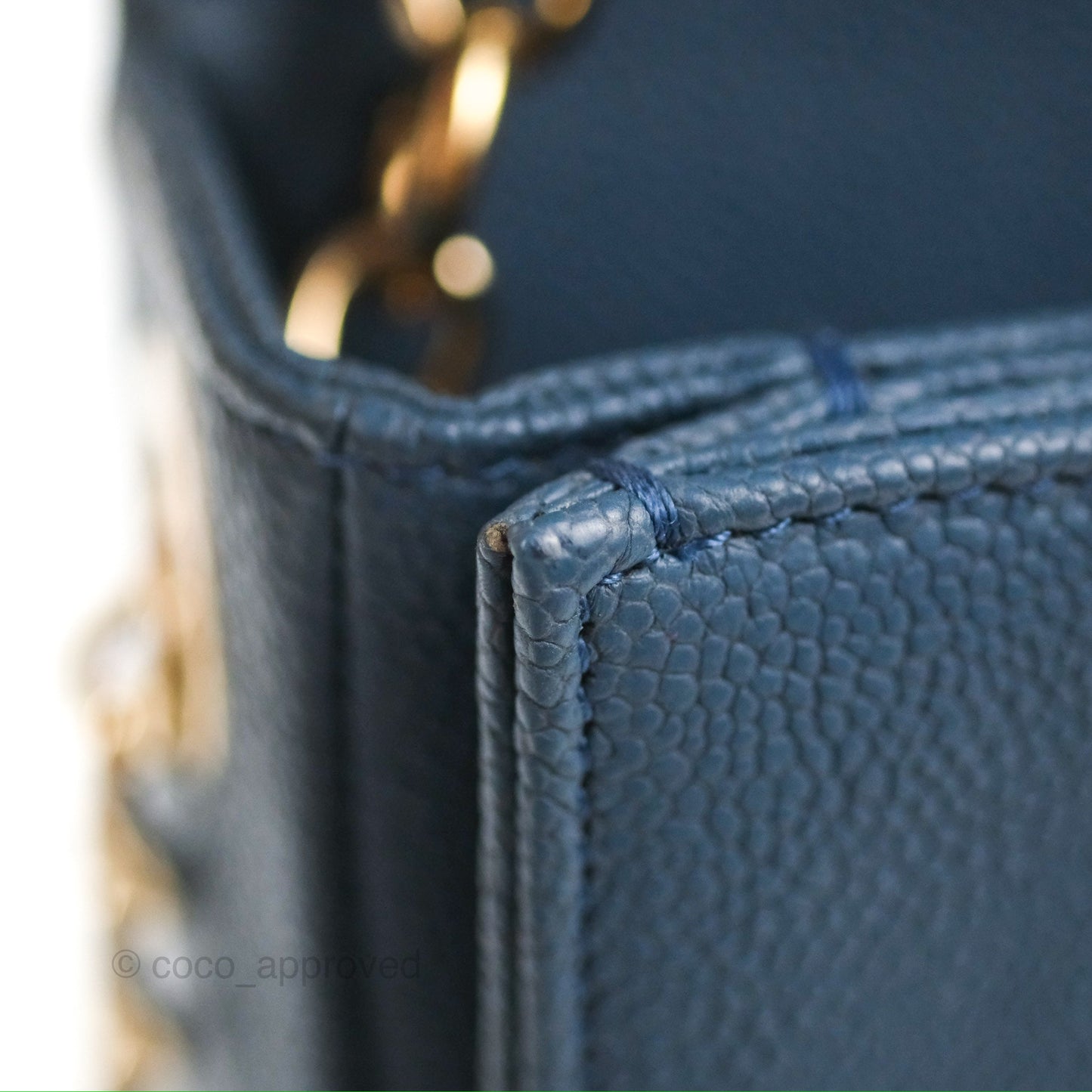 Chanel Medium CC Cuba Flap Bag Blue Caviar Silver Hardware