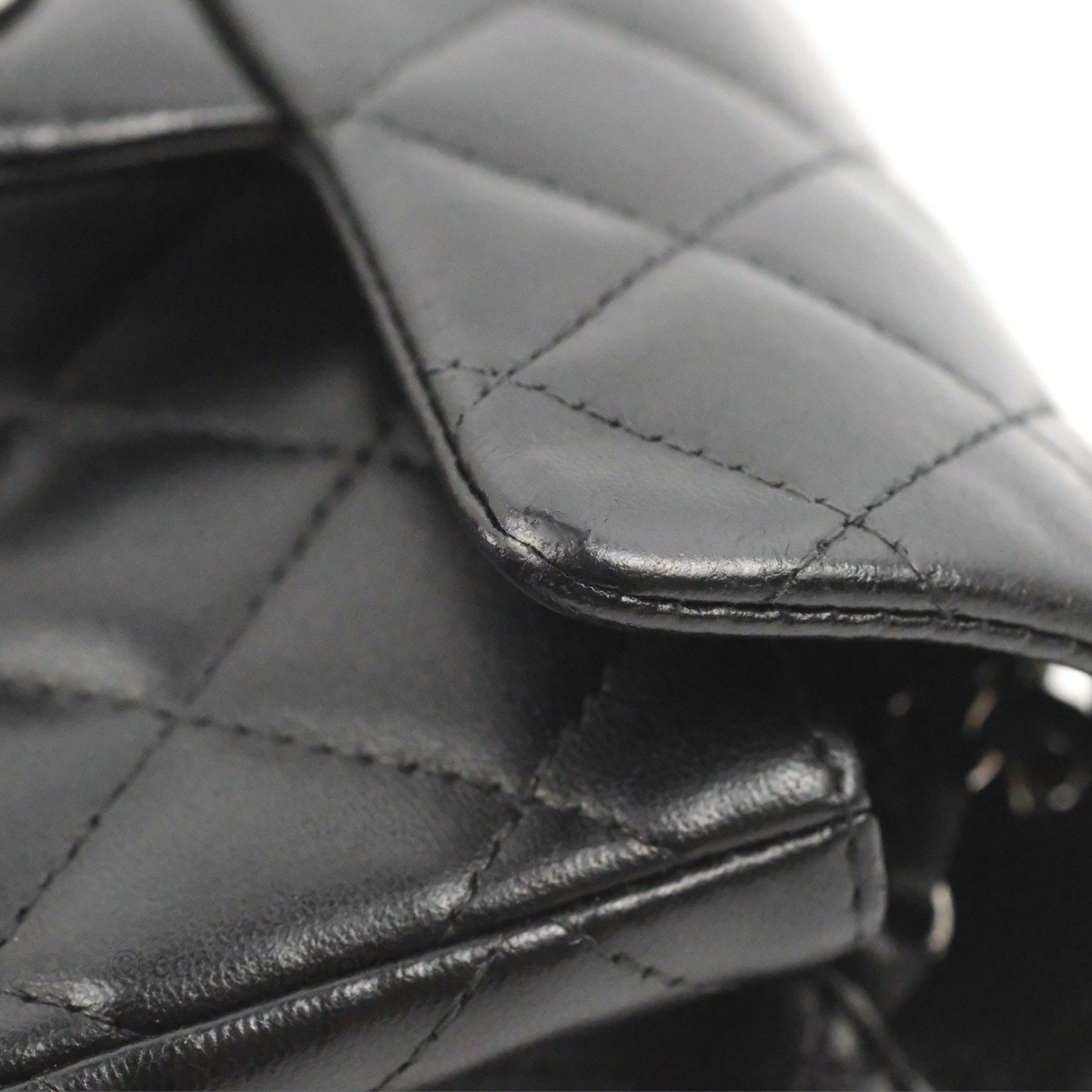 Chanel Quilted Extra Mini Rectangular Flap Black Calfskin Silver Hardware