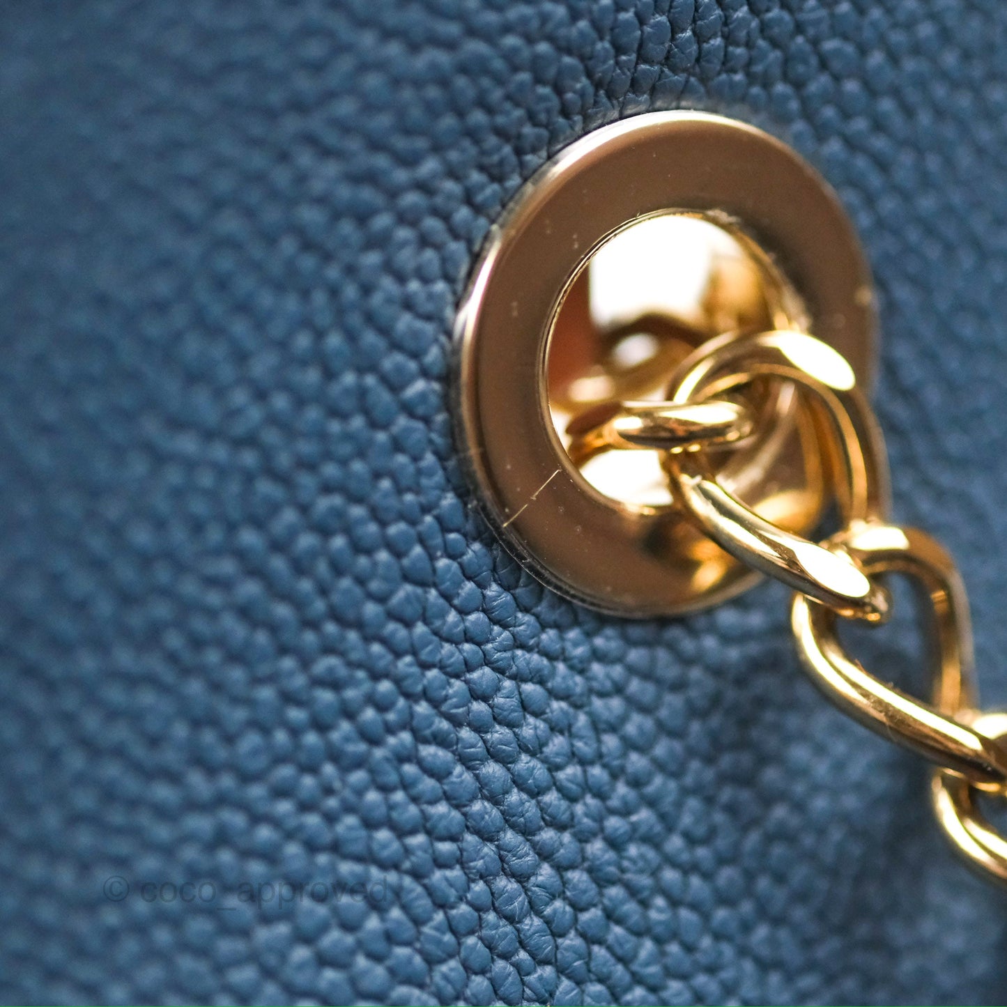 Chanel Medium CC Cuba Flap Bag Blue Caviar Silver Hardware