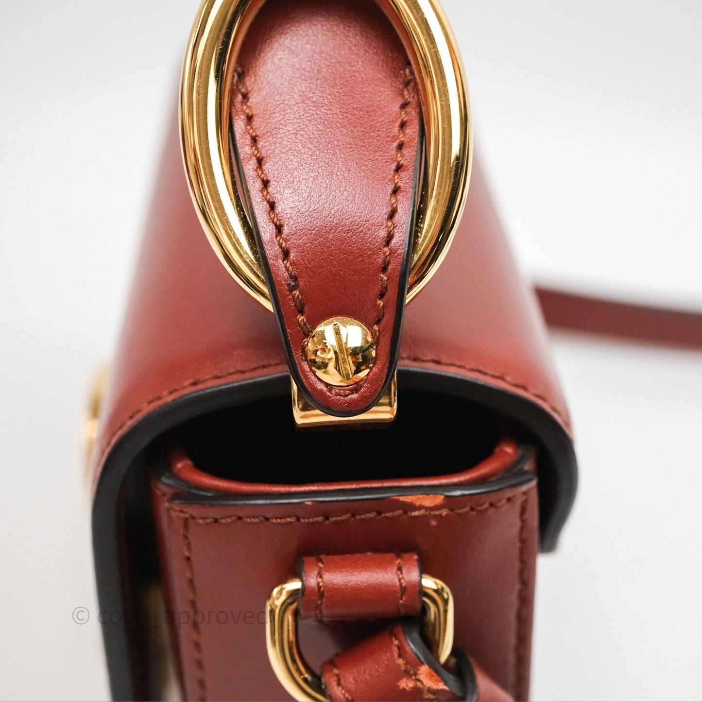 Chloé Mini C Bag Sepia Brown Shiny/Suede Calfskin