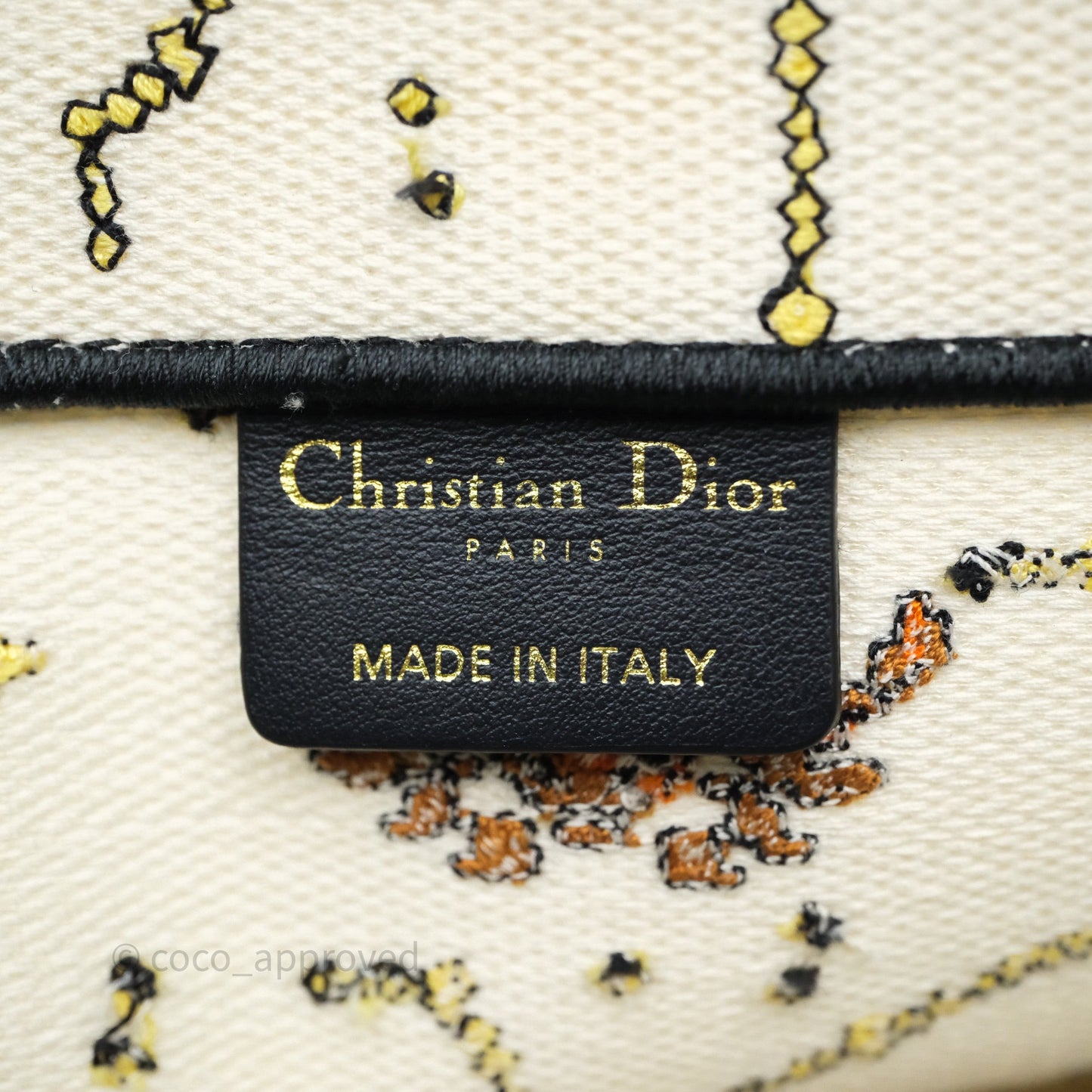 Christian Dior Large Pixel Zodiac Book Tote Bag White