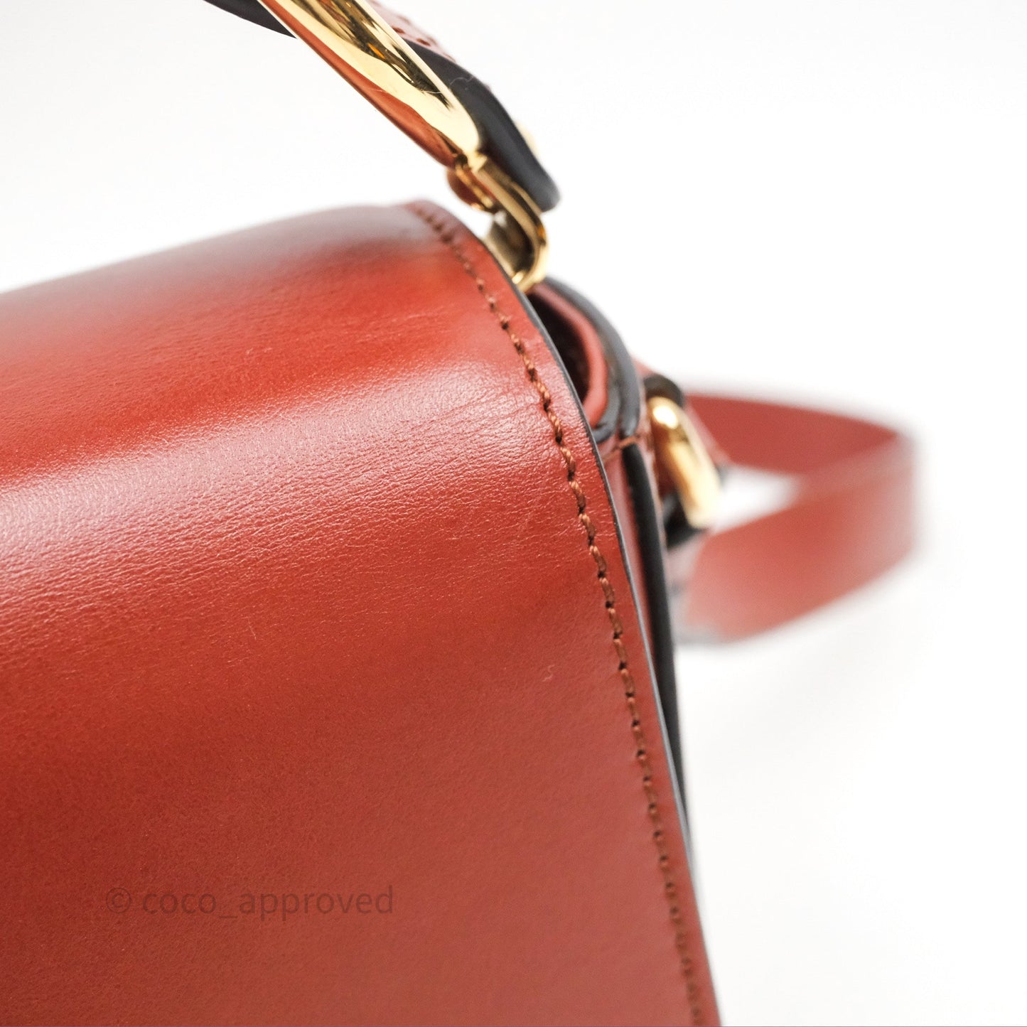 Chloé Mini C Bag Sepia Brown Shiny/Suede Calfskin