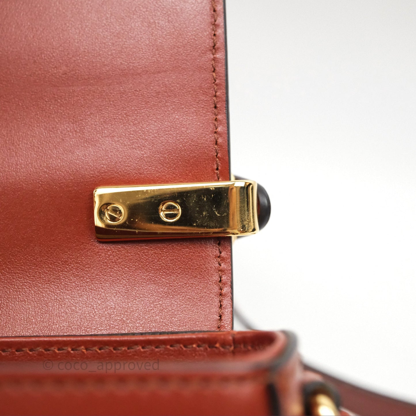 Chloé Mini C Bag Sepia Brown Shiny/Suede Calfskin