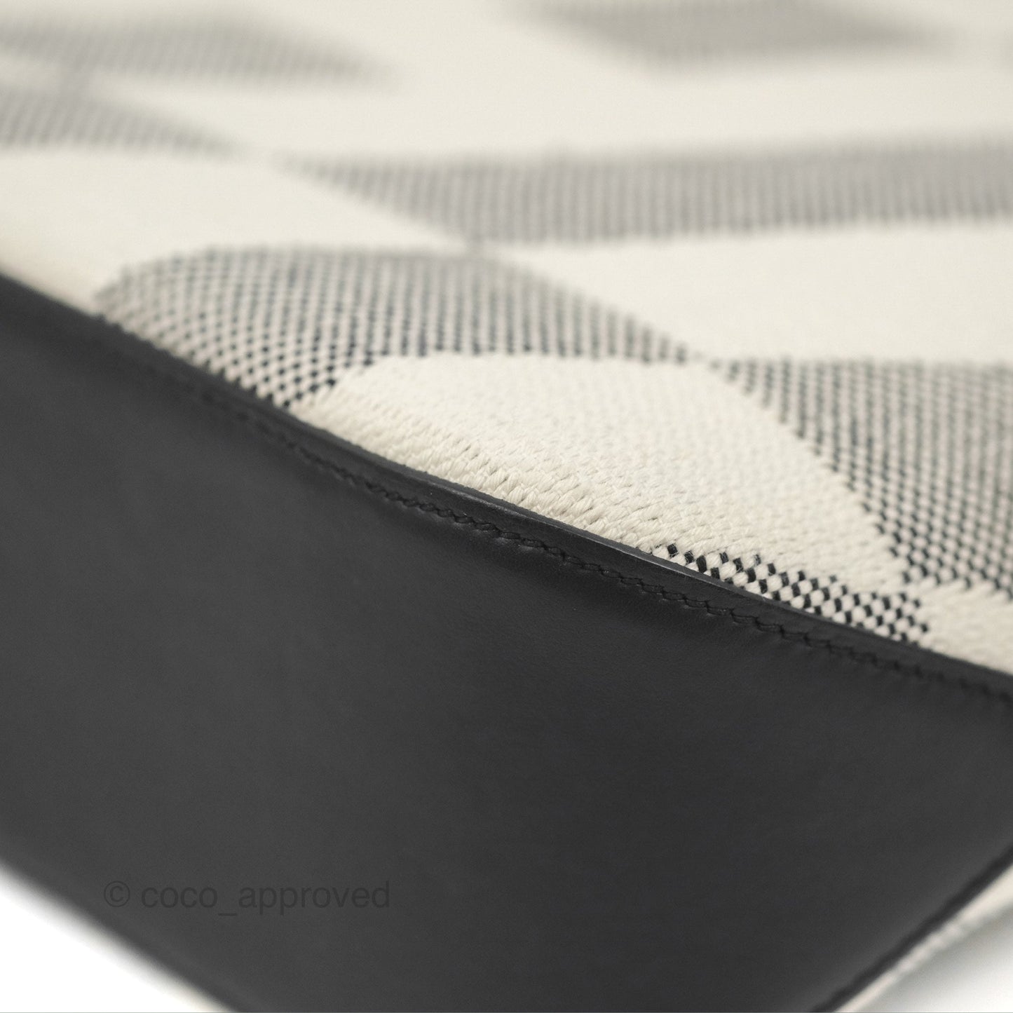 Hermes Cabas H En Biais 27 Black/Ecru Canvas