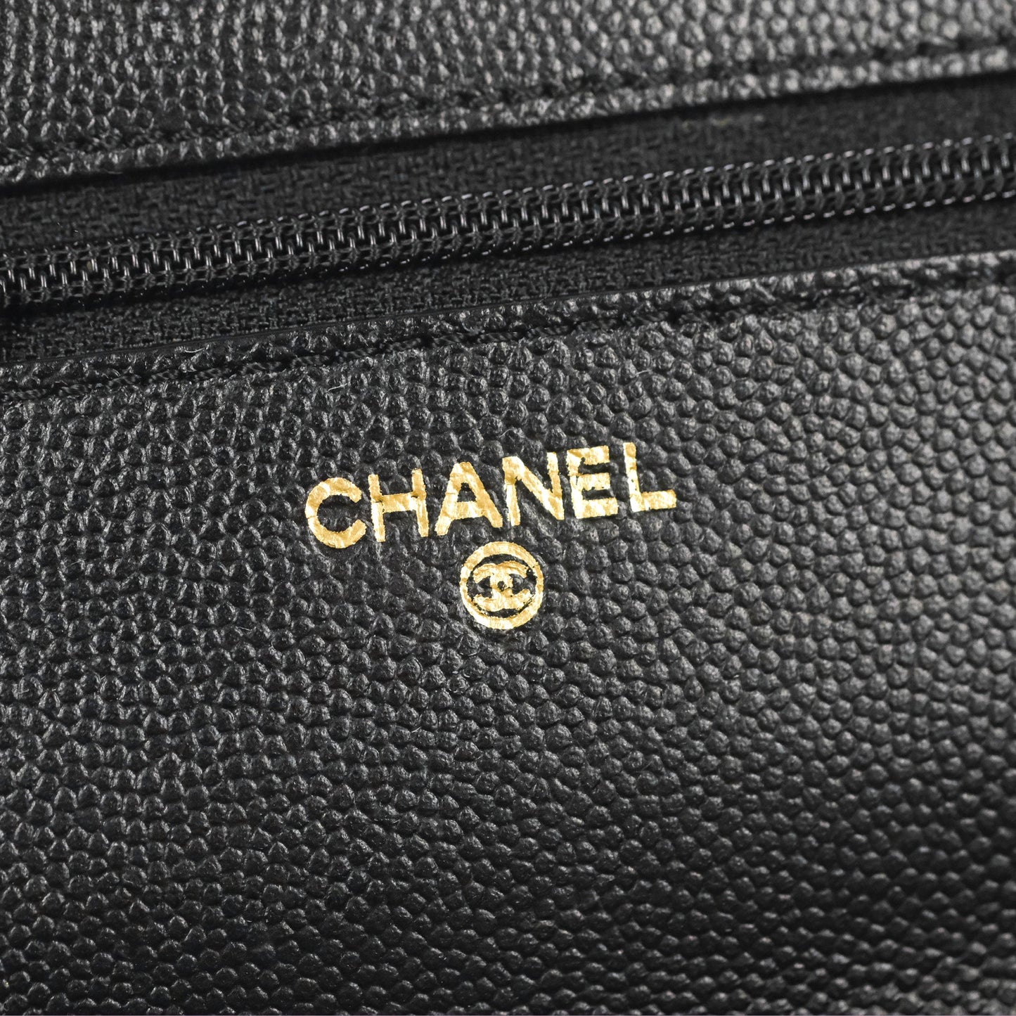 Chanel Golden Class Wallet on Chain WOC Black Caviar Gold Hardware