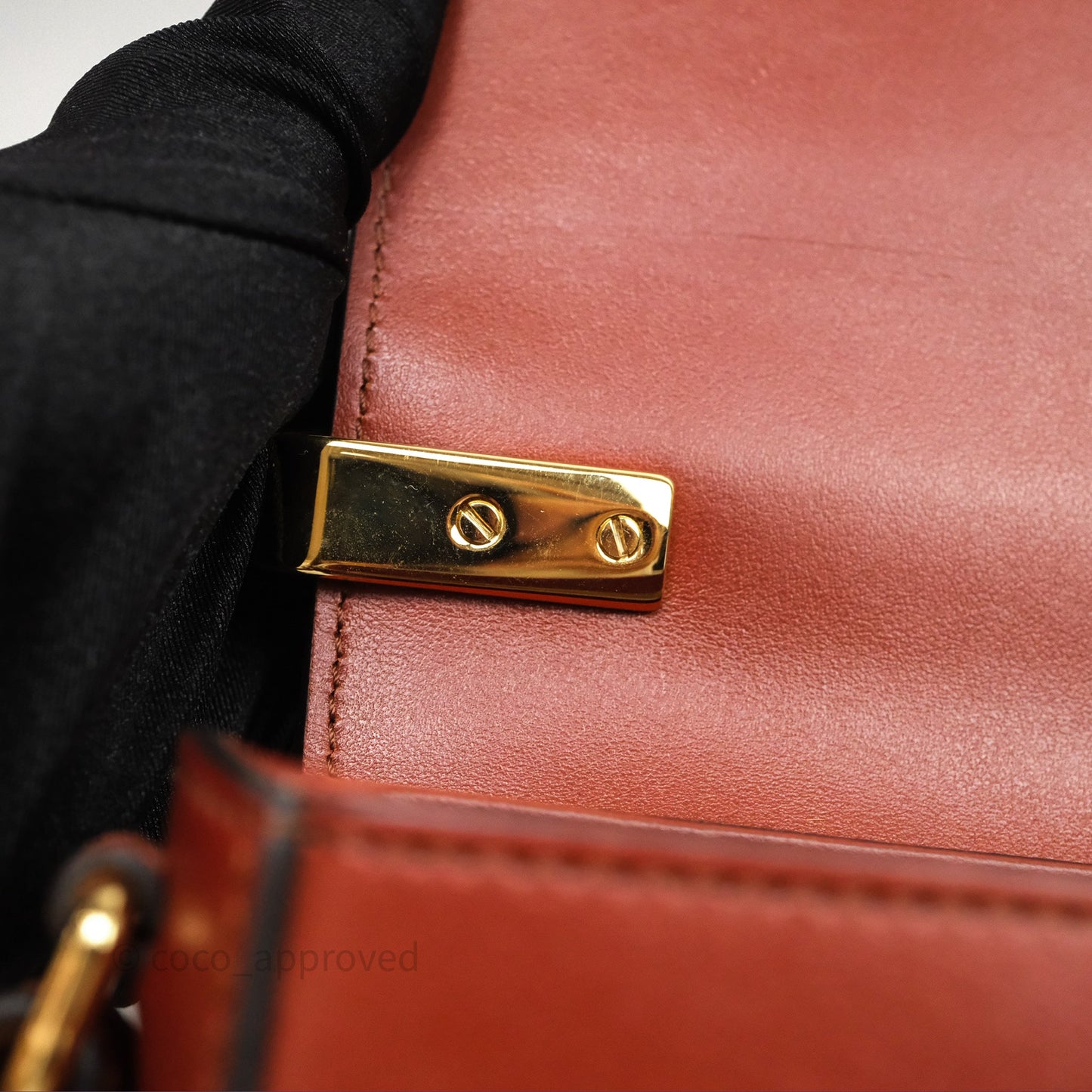 Chloé Mini C Bag Sepia Brown Shiny/Suede Calfskin