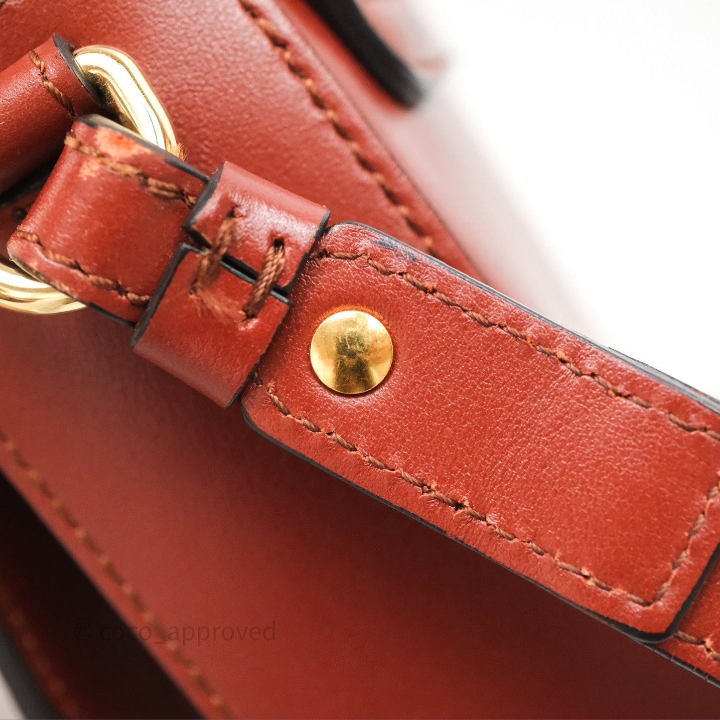 Chloé Mini C Bag Sepia Brown Shiny/Suede Calfskin