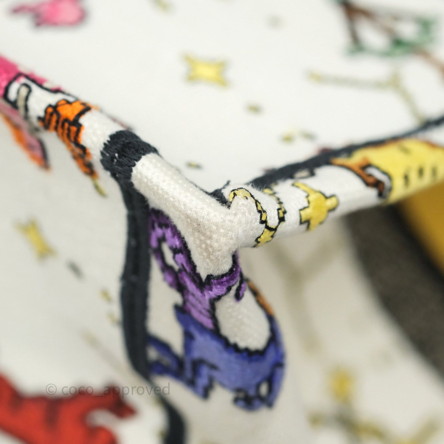 Christian Dior Large Pixel Zodiac Book Tote Bag White