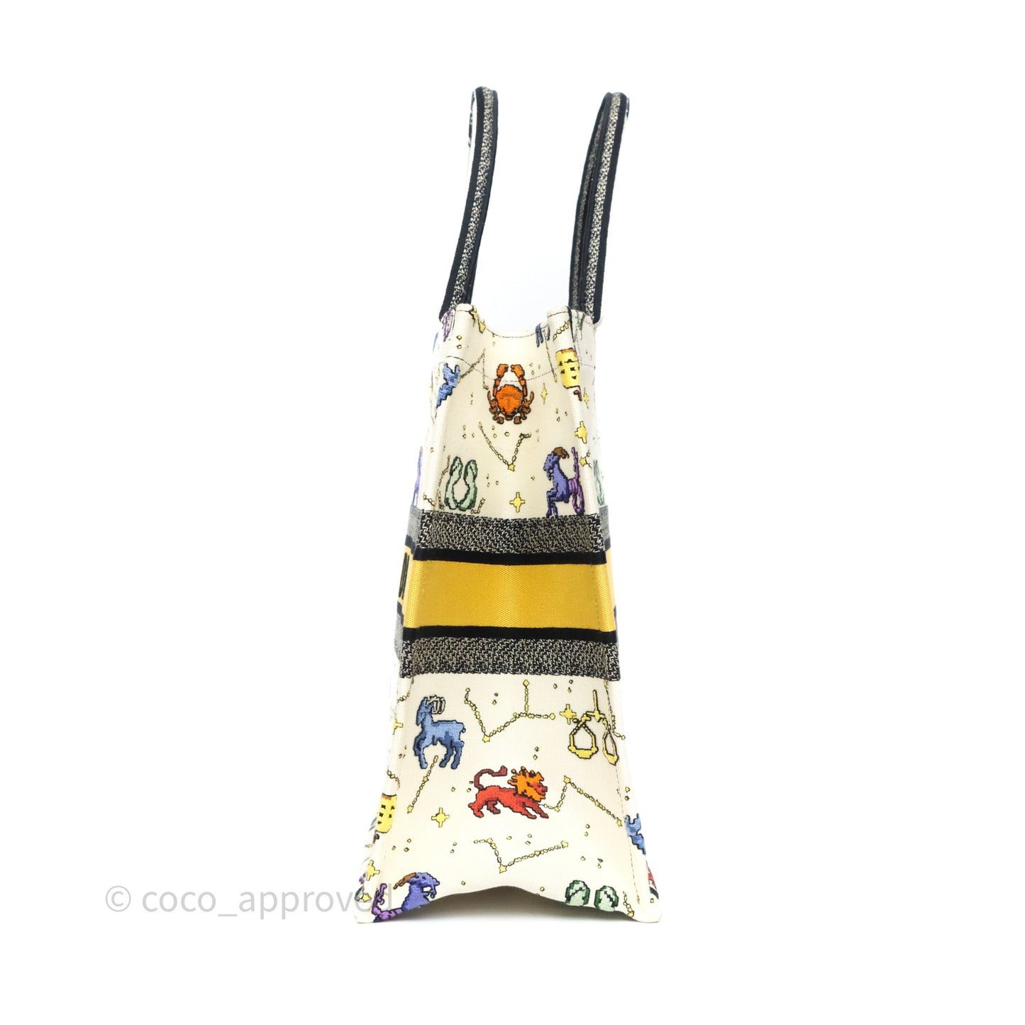 Christian Dior Large Pixel Zodiac Book Tote Bag White