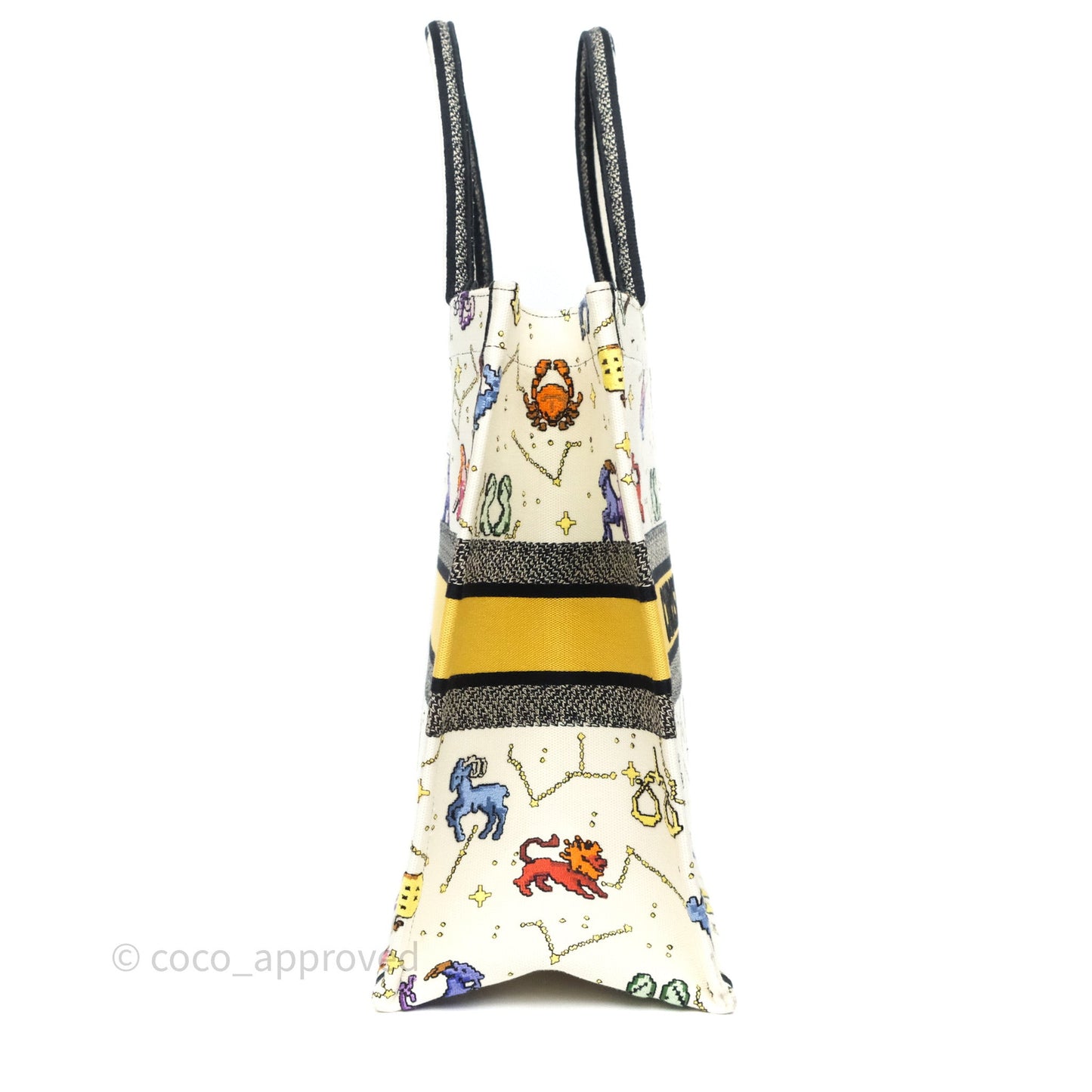 Christian Dior Large Pixel Zodiac Book Tote Bag White