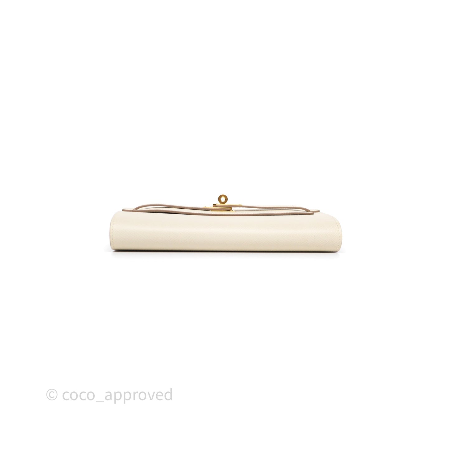 Hermès Kelly To Go Wallet Craie 10 Epsom Gold Hardware