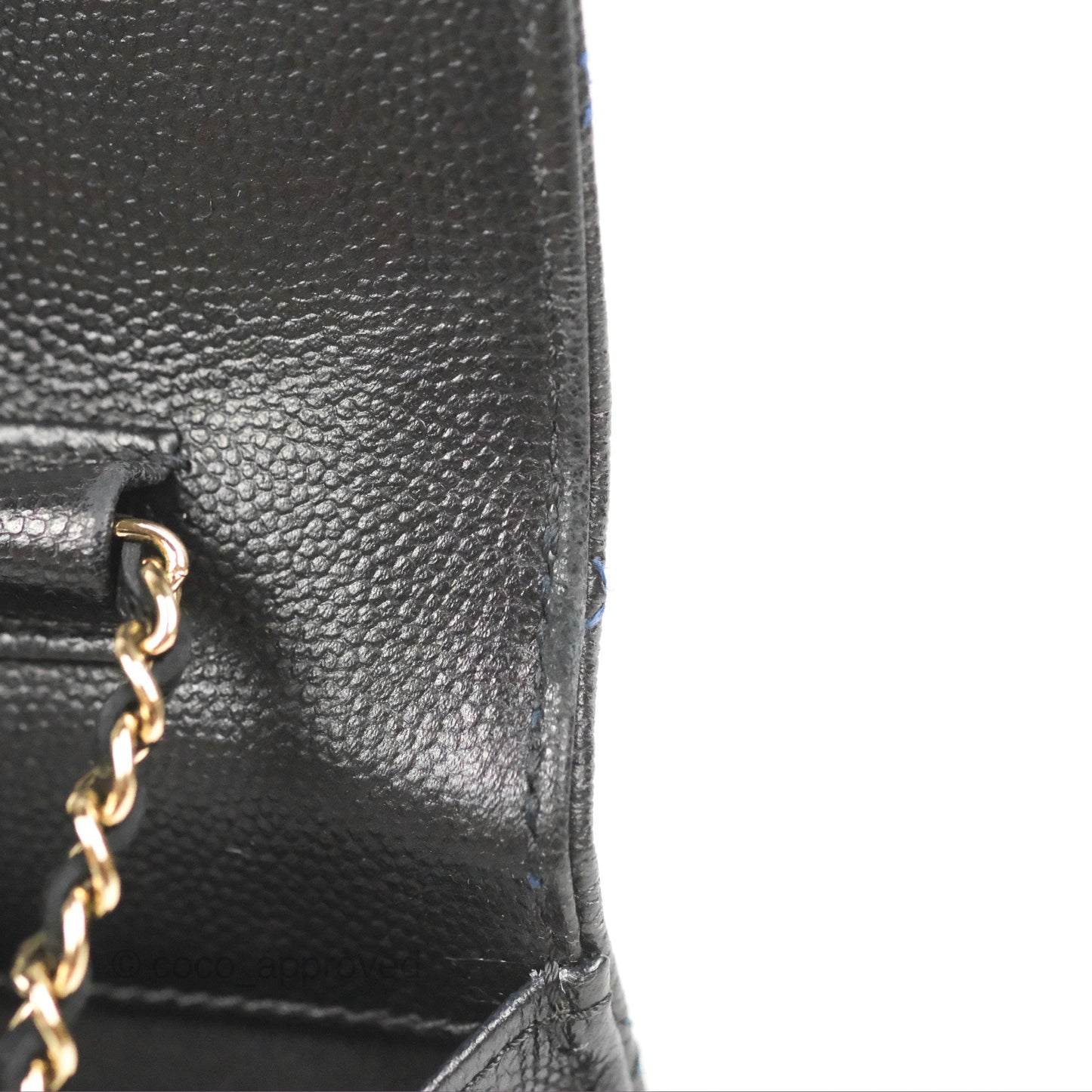 Chanel Golden Class Wallet on Chain WOC Black Caviar Gold Hardware