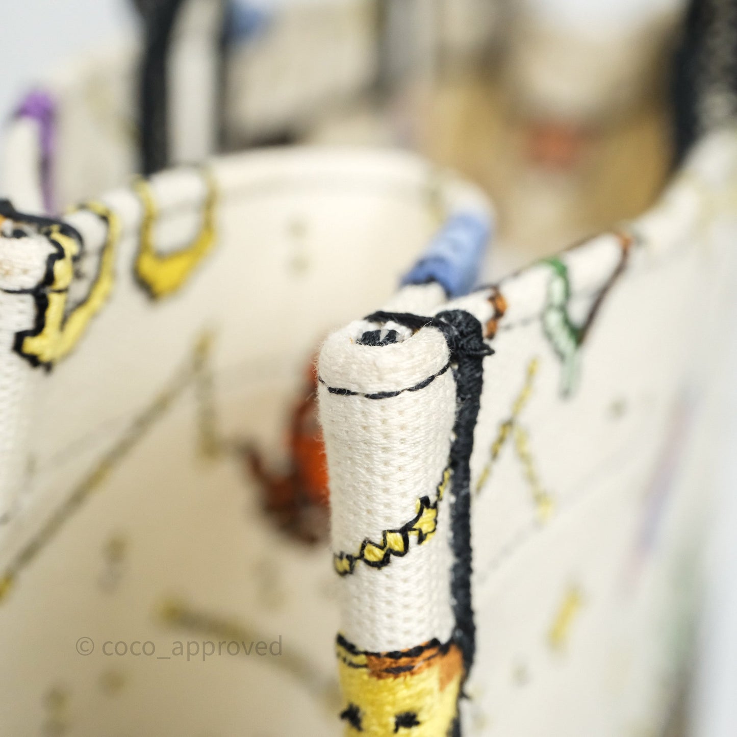Christian Dior Large Pixel Zodiac Book Tote Bag White