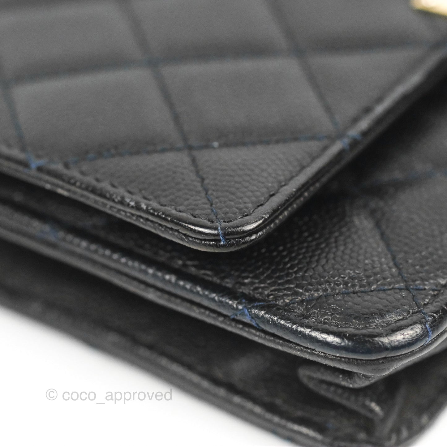 Chanel Golden Class Wallet on Chain WOC Black Caviar Gold Hardware