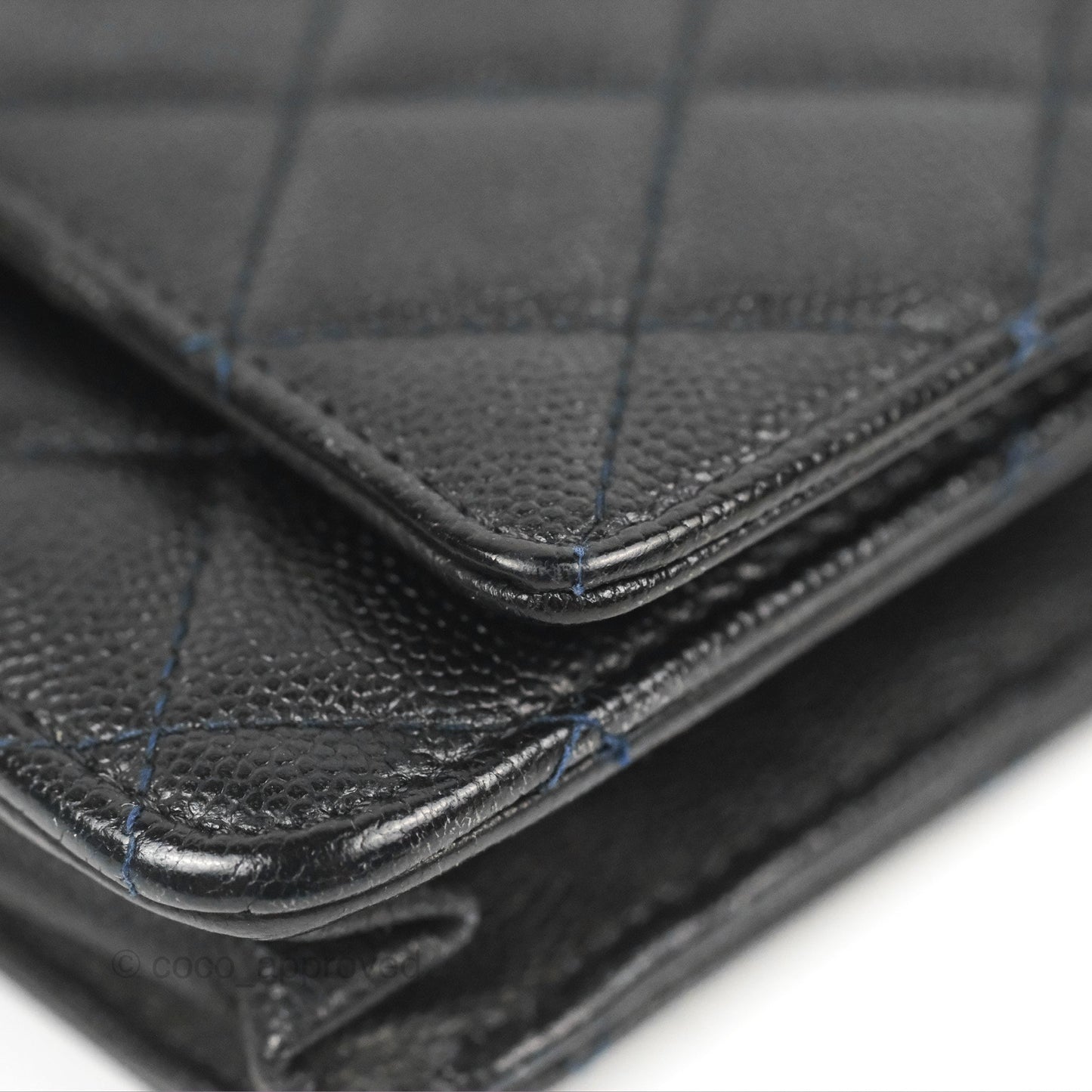 Chanel Golden Class Wallet on Chain WOC Black Caviar Gold Hardware