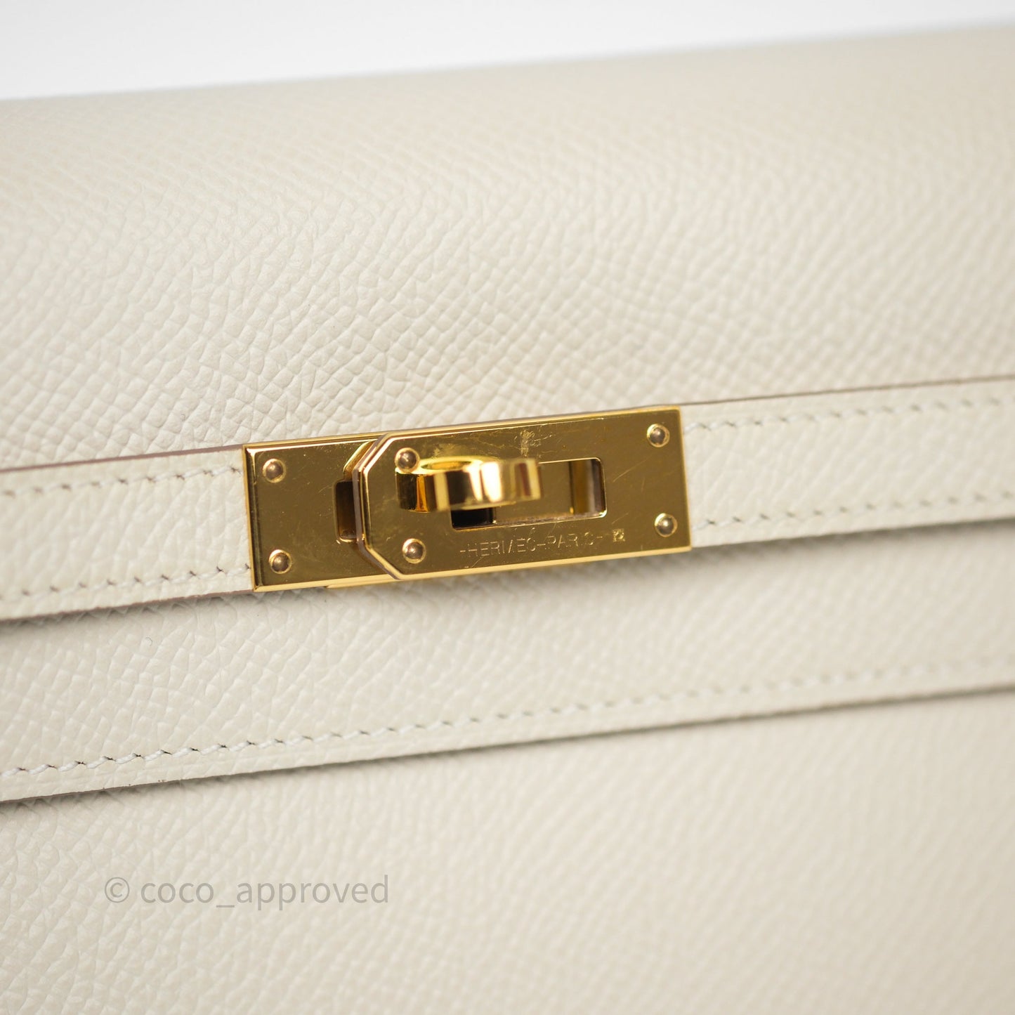 Hermès Kelly To Go Wallet Craie 10 Epsom Gold Hardware