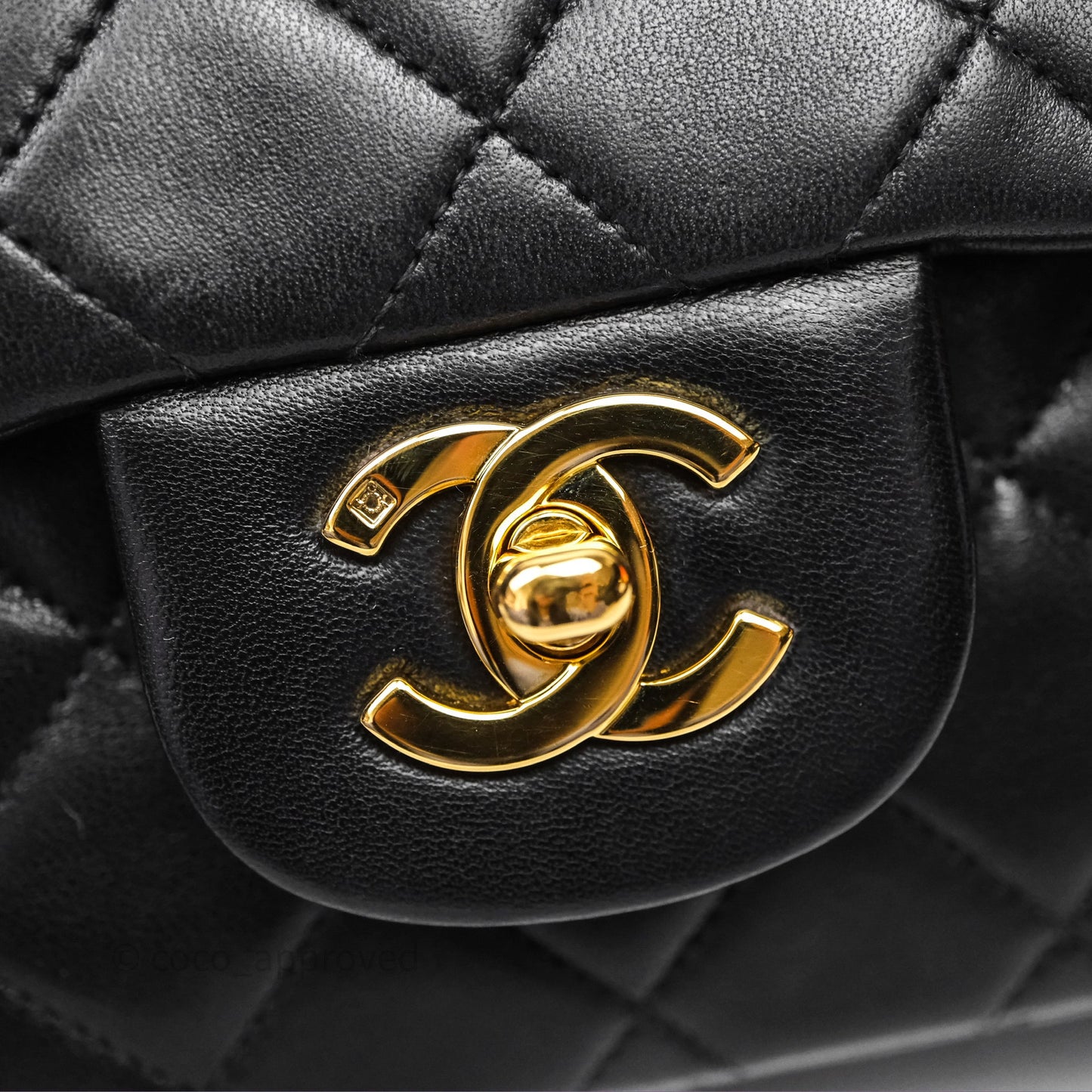 Chanel Classic Vintage Small Flap Black Lambskin 24K Gold Hardware