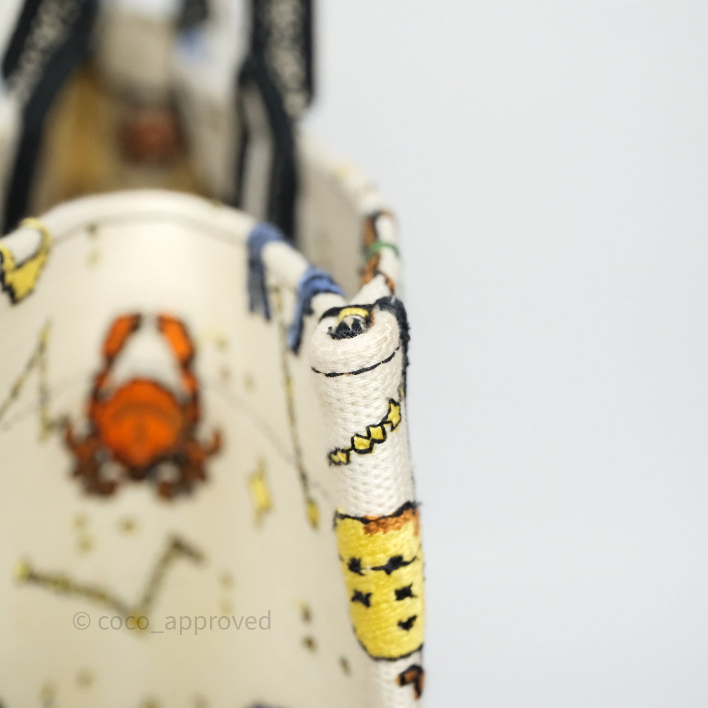 Christian Dior Large Pixel Zodiac Book Tote Bag White
