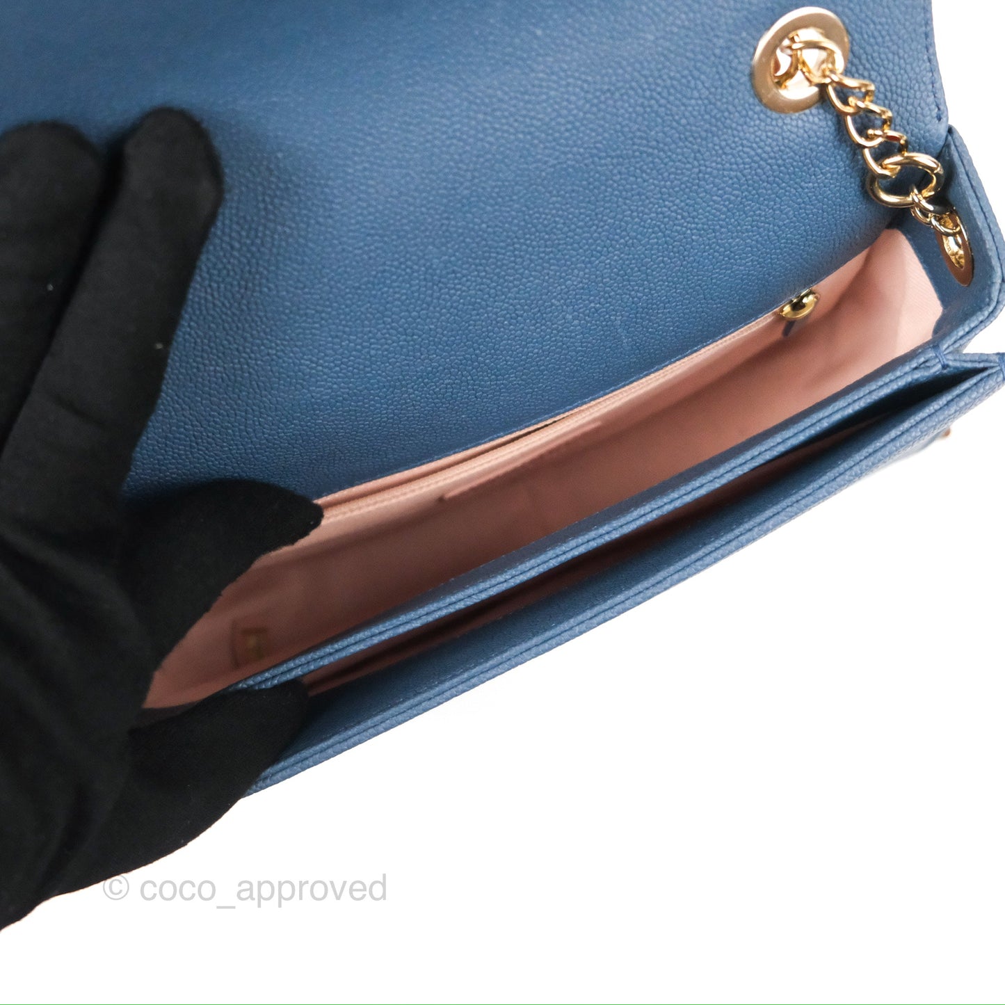 Chanel Medium CC Cuba Flap Bag Blue Caviar Silver Hardware
