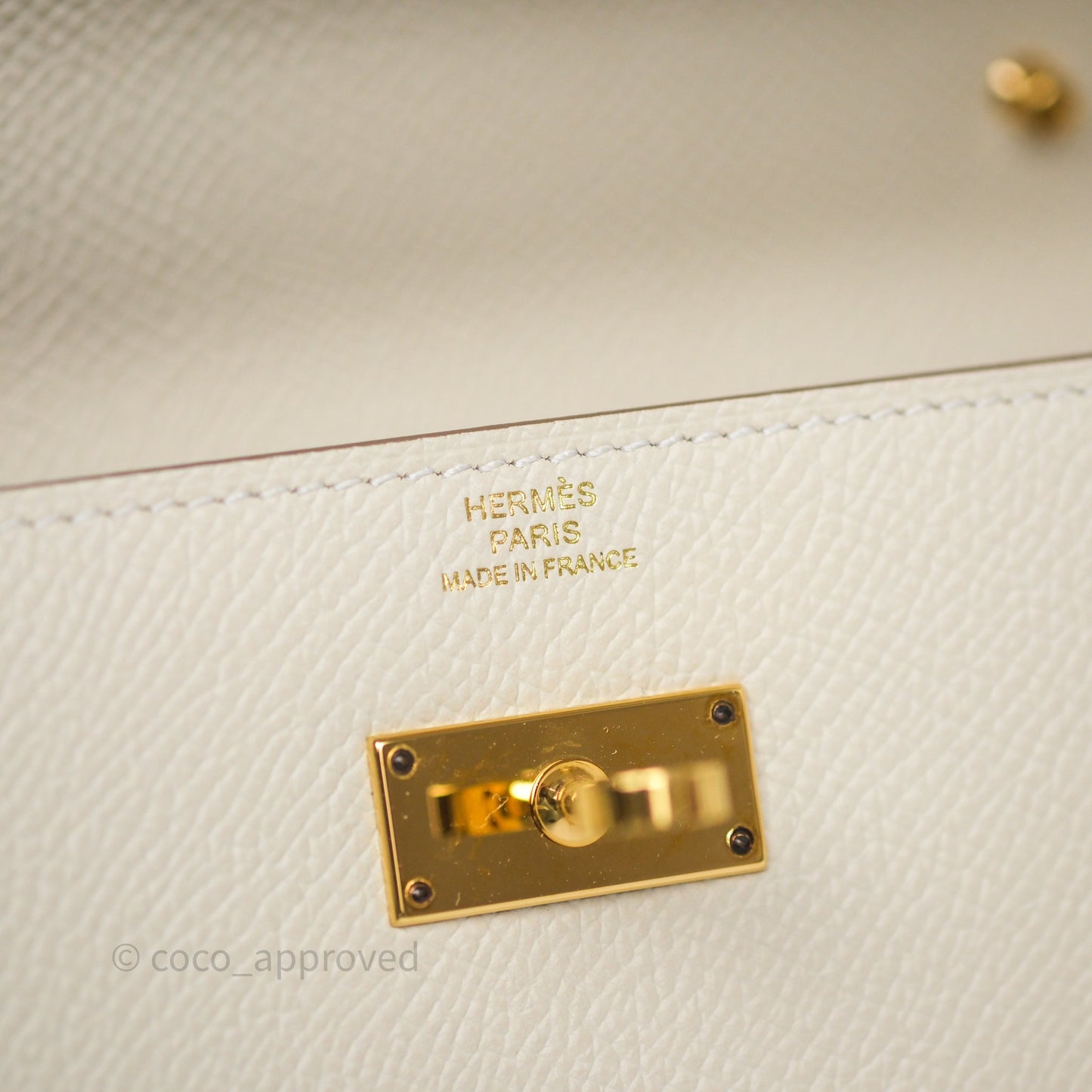 Hermès Kelly To Go Wallet Craie 10 Epsom Gold Hardware