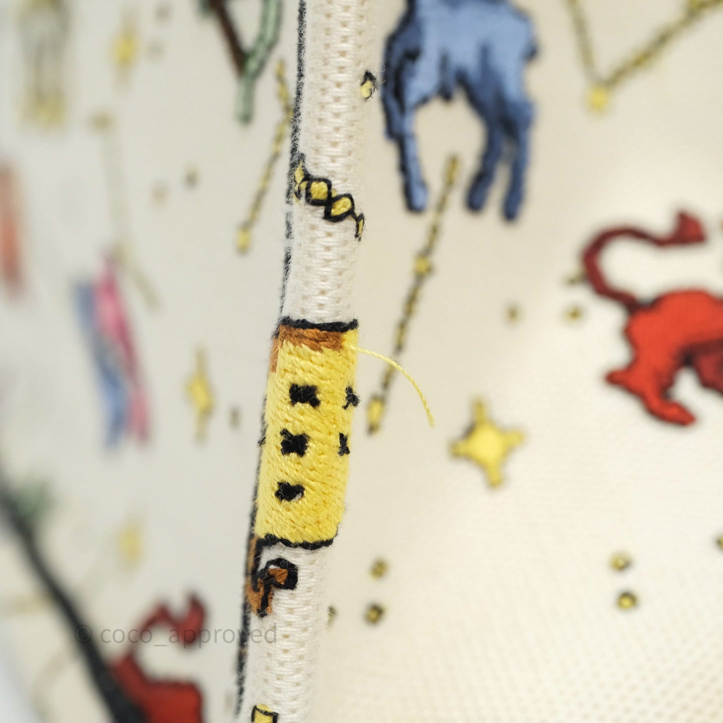 Christian Dior Large Pixel Zodiac Book Tote Bag White