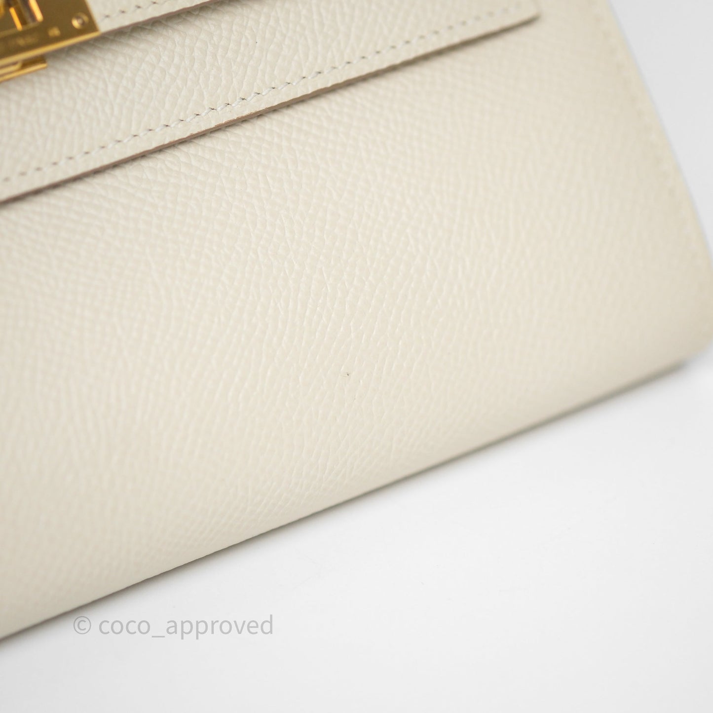 Hermès Kelly To Go Wallet Craie 10 Epsom Gold Hardware