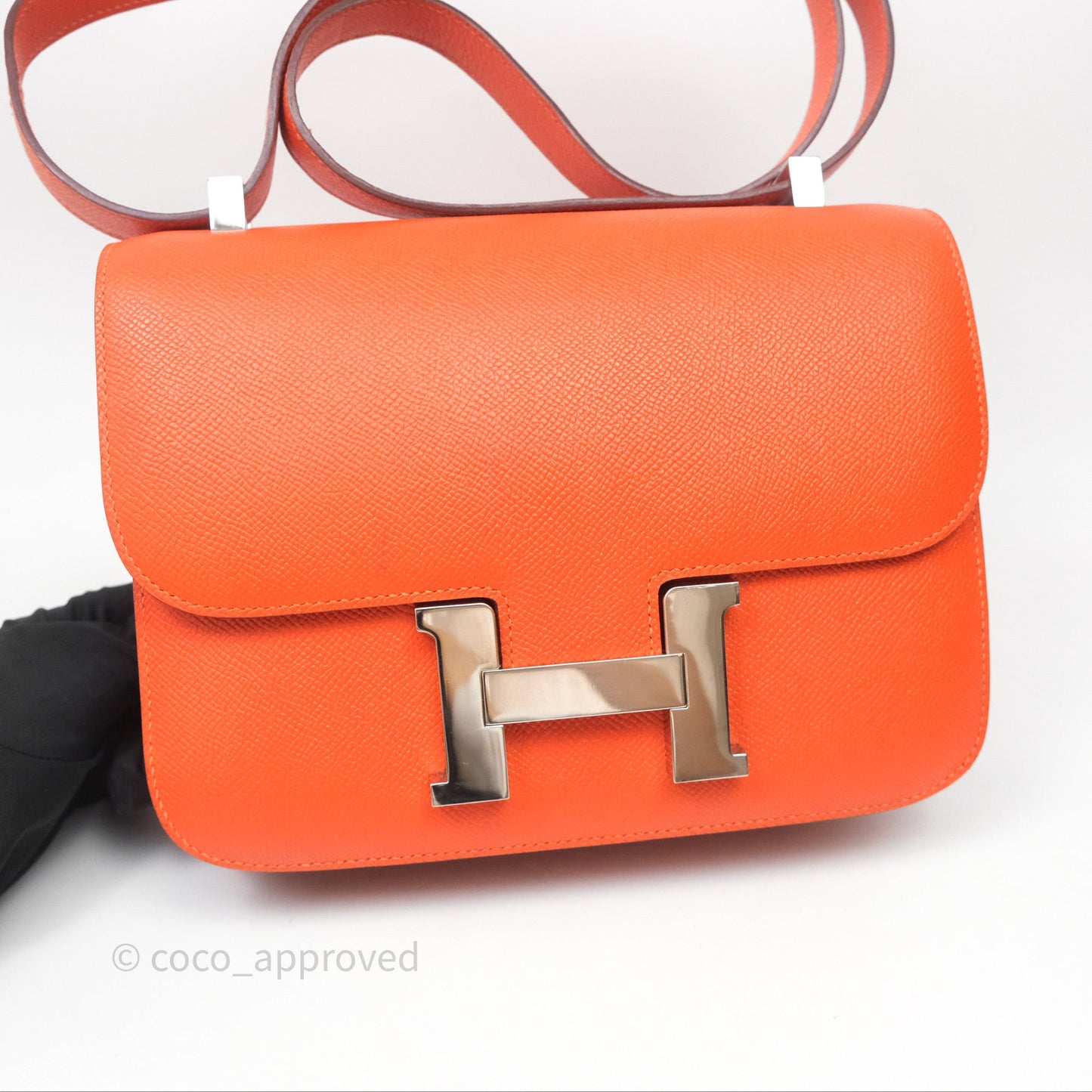 Hermès Constance 24 Orange Epsom Palladium Hardware