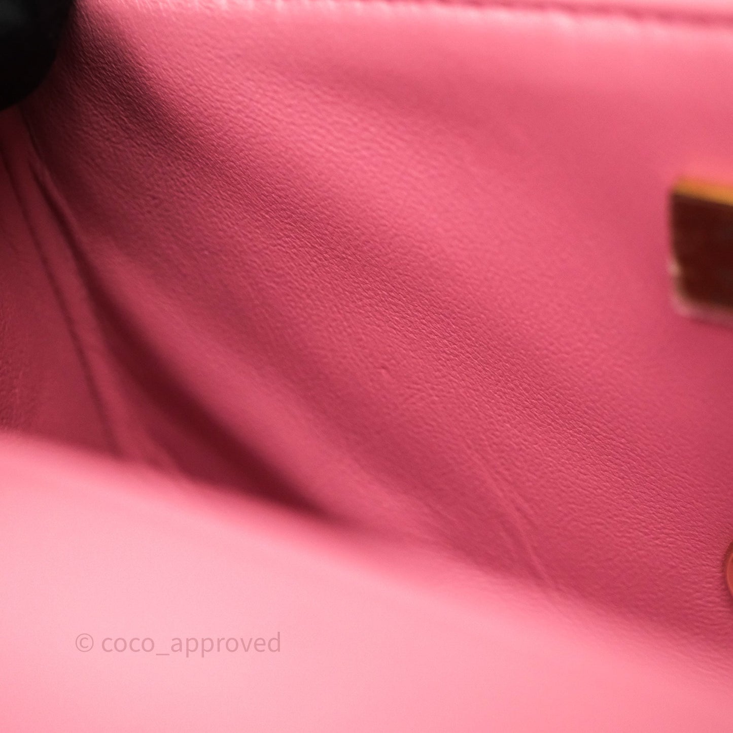 Chanel Top Handle Mini Rectangular Flap Pink Lambskin Gold Hardware