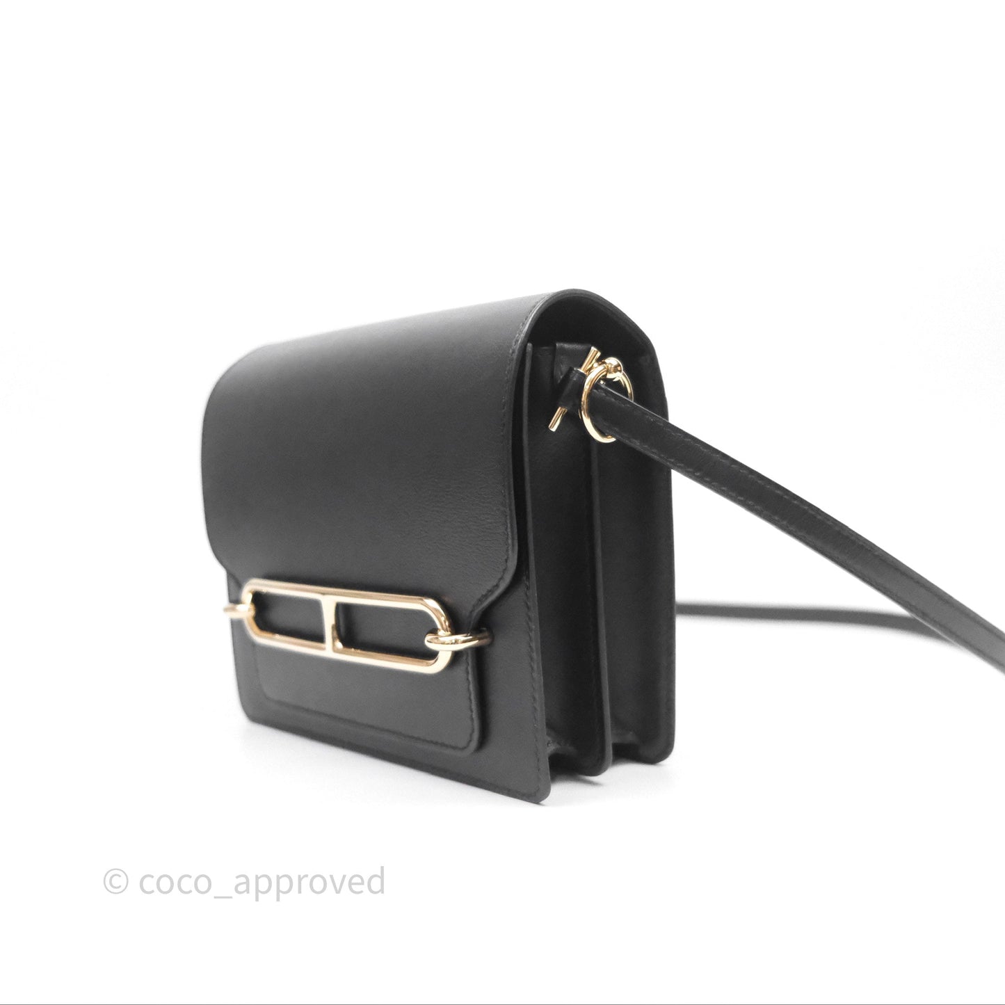 Hermès Roulis Mini 18 Black Noir 89 Gold Hardware