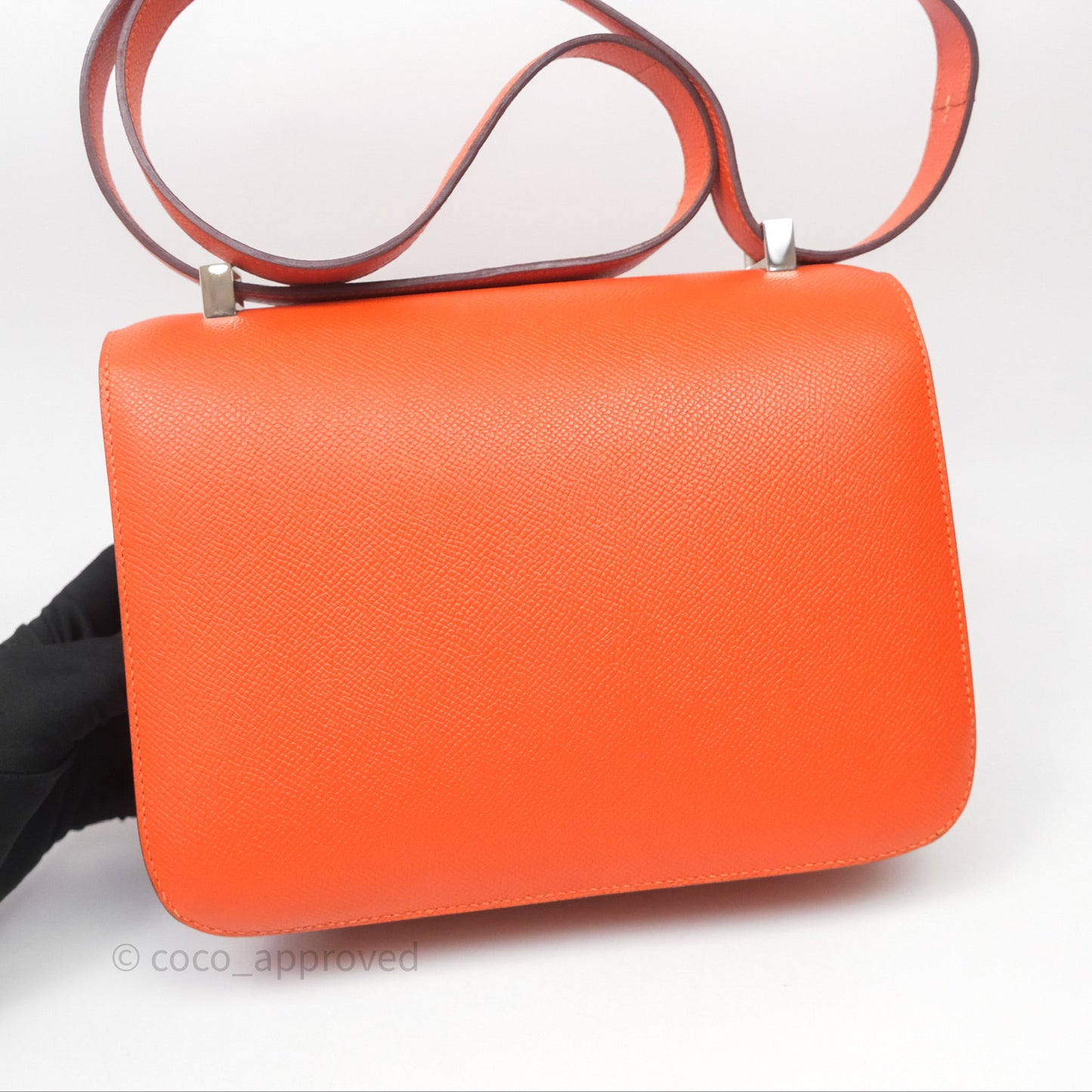 Hermès Constance 24 Orange Epsom Palladium Hardware