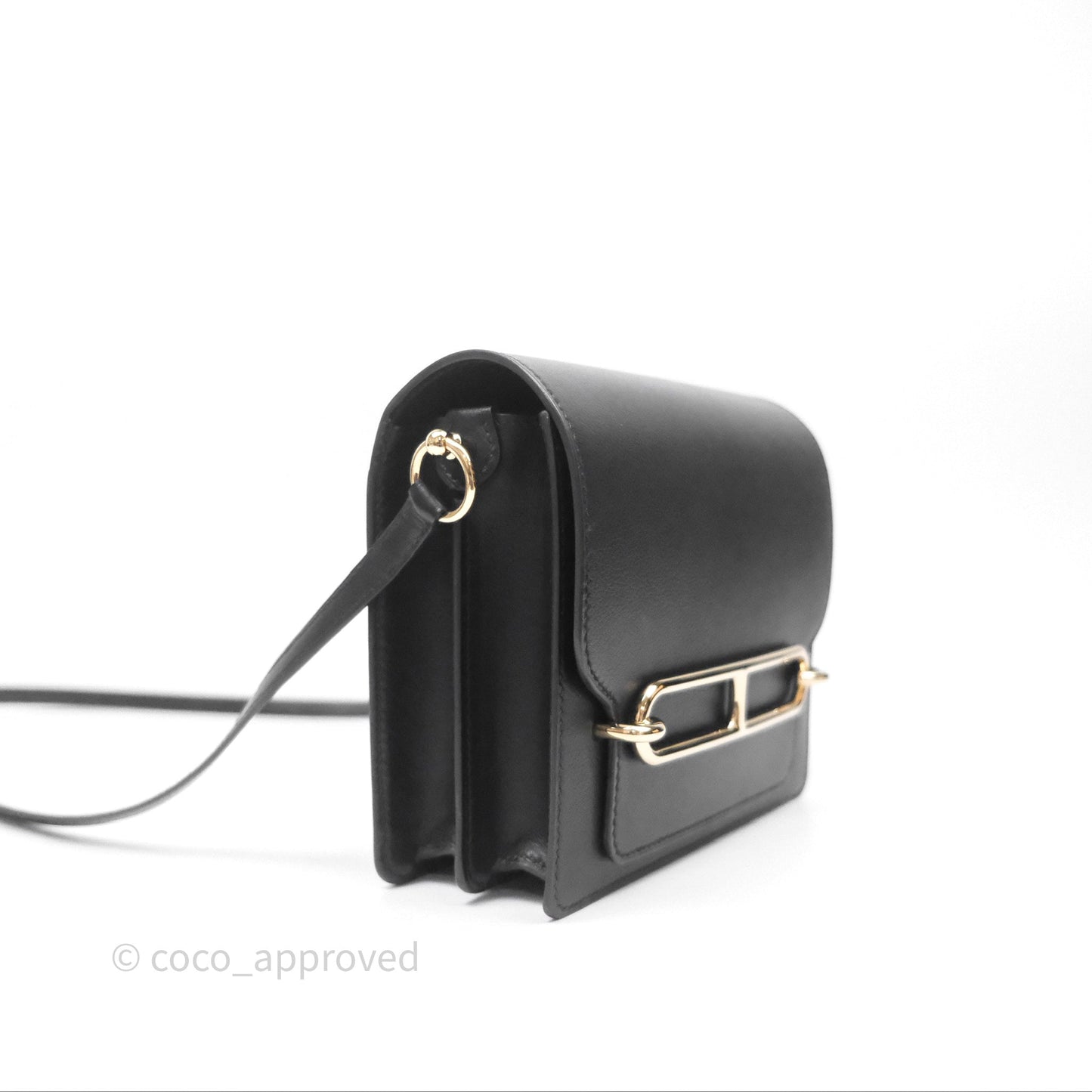 Hermès Roulis Mini 18 Black Noir 89 Gold Hardware