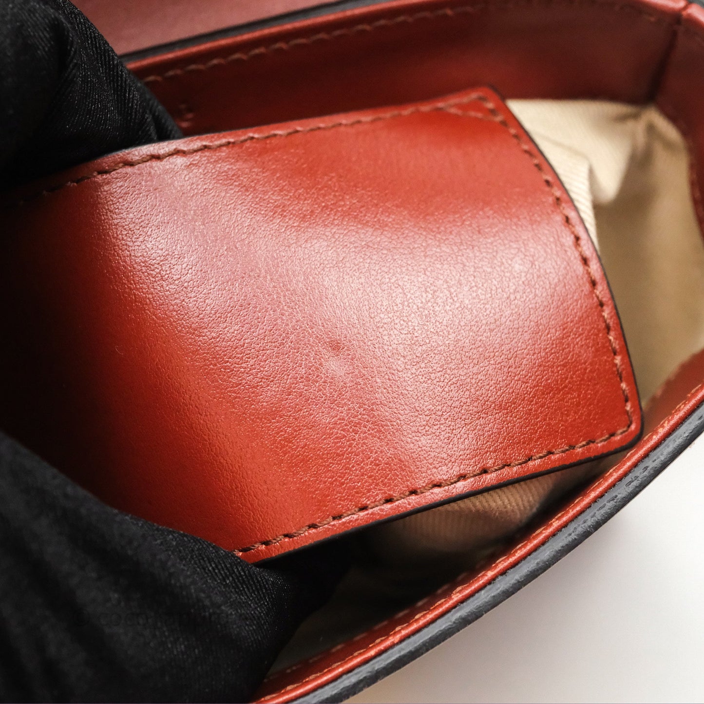 Chloé Mini C Bag Sepia Brown Shiny/Suede Calfskin
