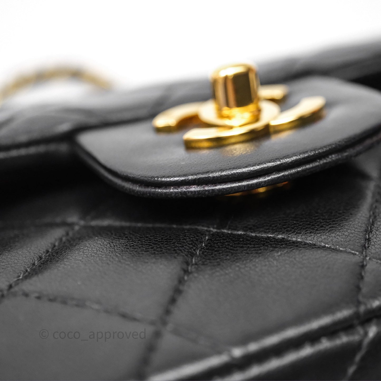 Chanel Classic Vintage Small Flap Black Lambskin 24K Gold Hardware