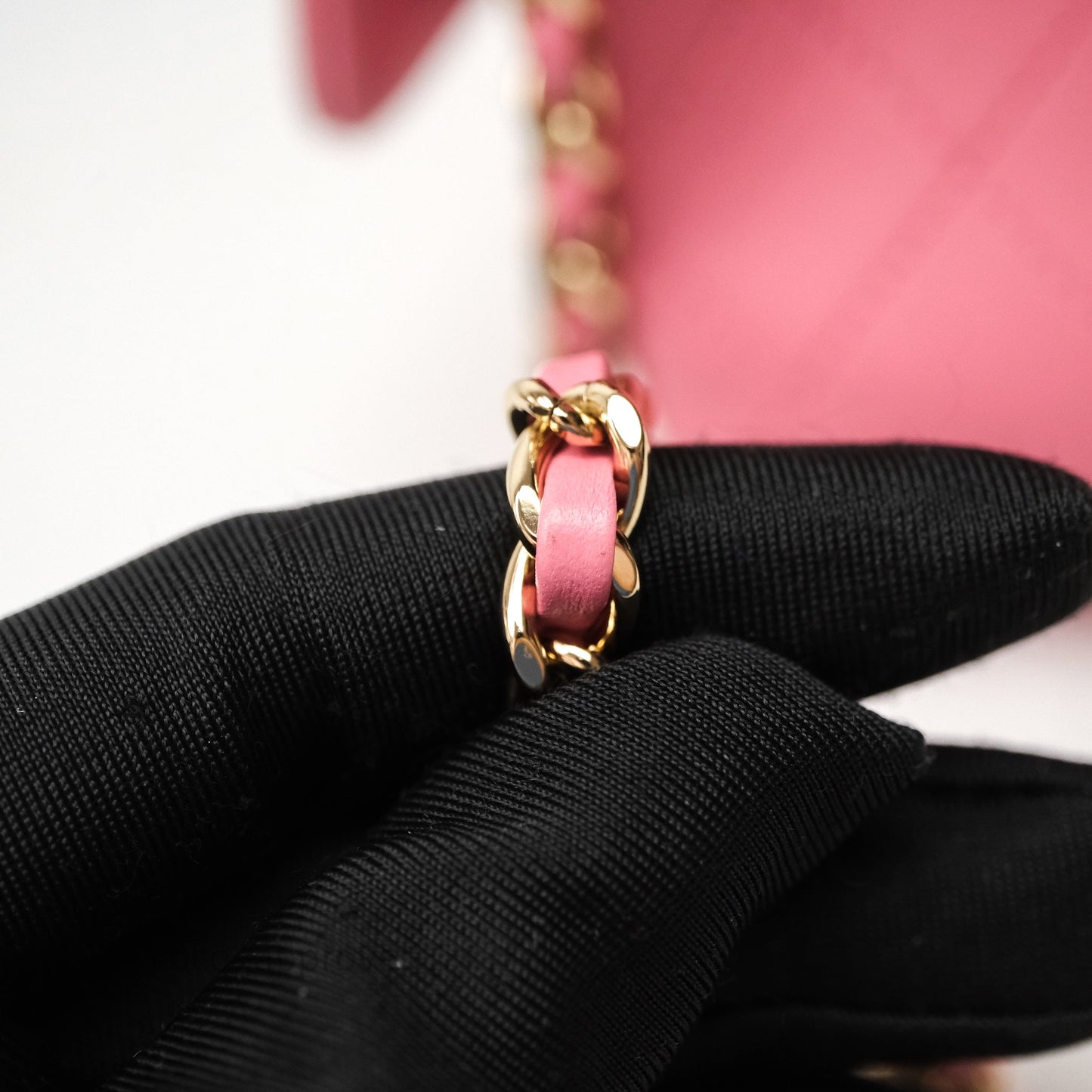 Chanel Top Handle Mini Rectangular Flap Pink Lambskin Gold Hardware