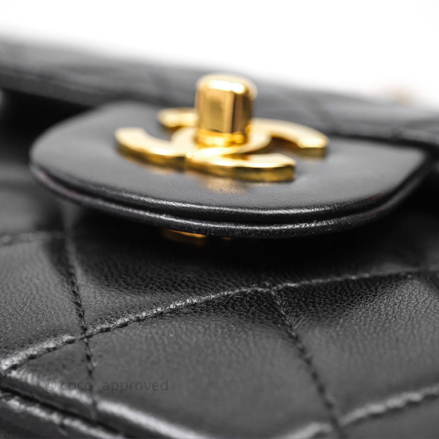 Chanel Classic Vintage Small Flap Black Lambskin 24K Gold Hardware