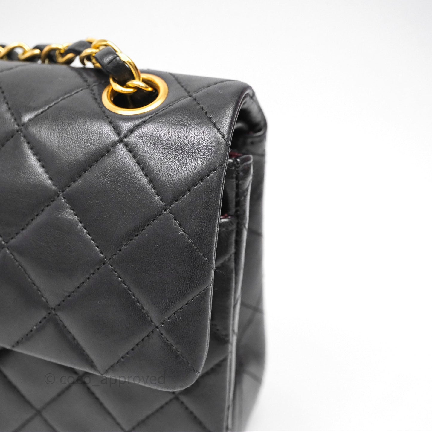Chanel Classic Vintage Small Flap Black Lambskin 24K Gold Hardware