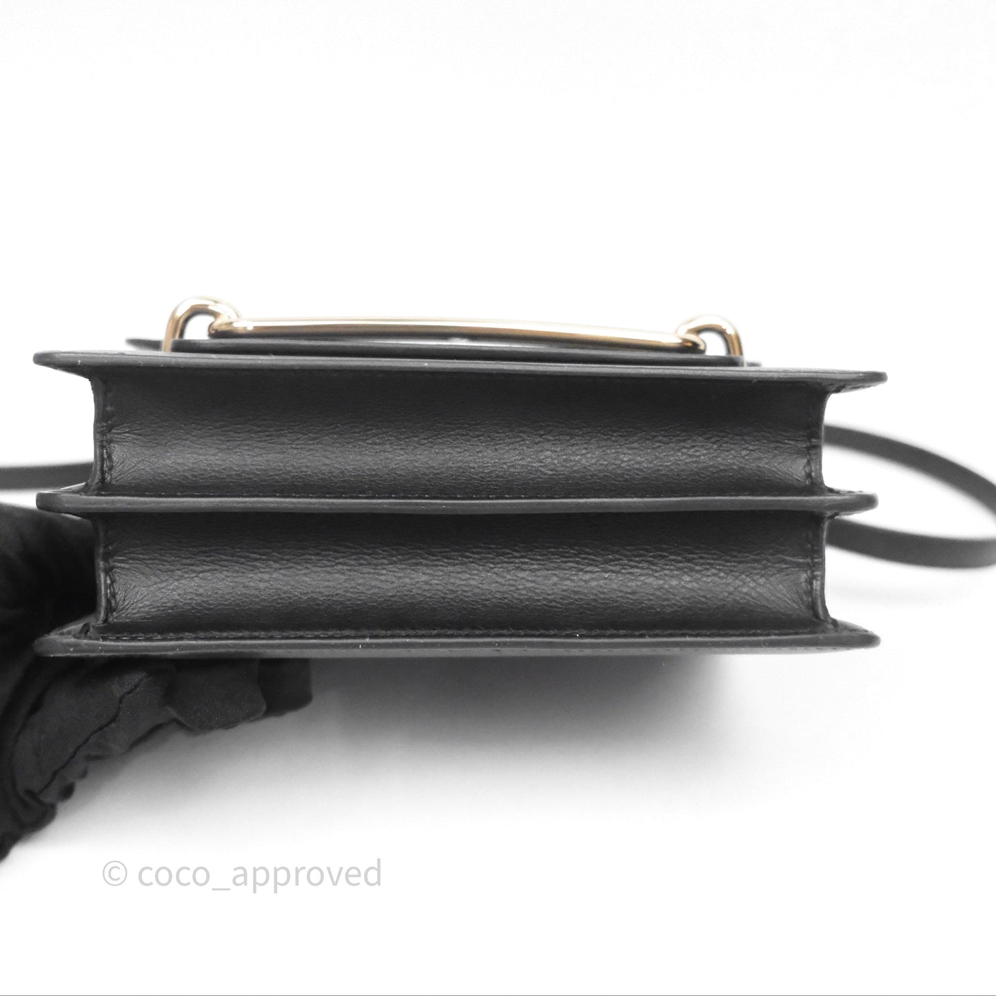 Hermès Roulis Mini 18 Black Noir 89 Gold Hardware