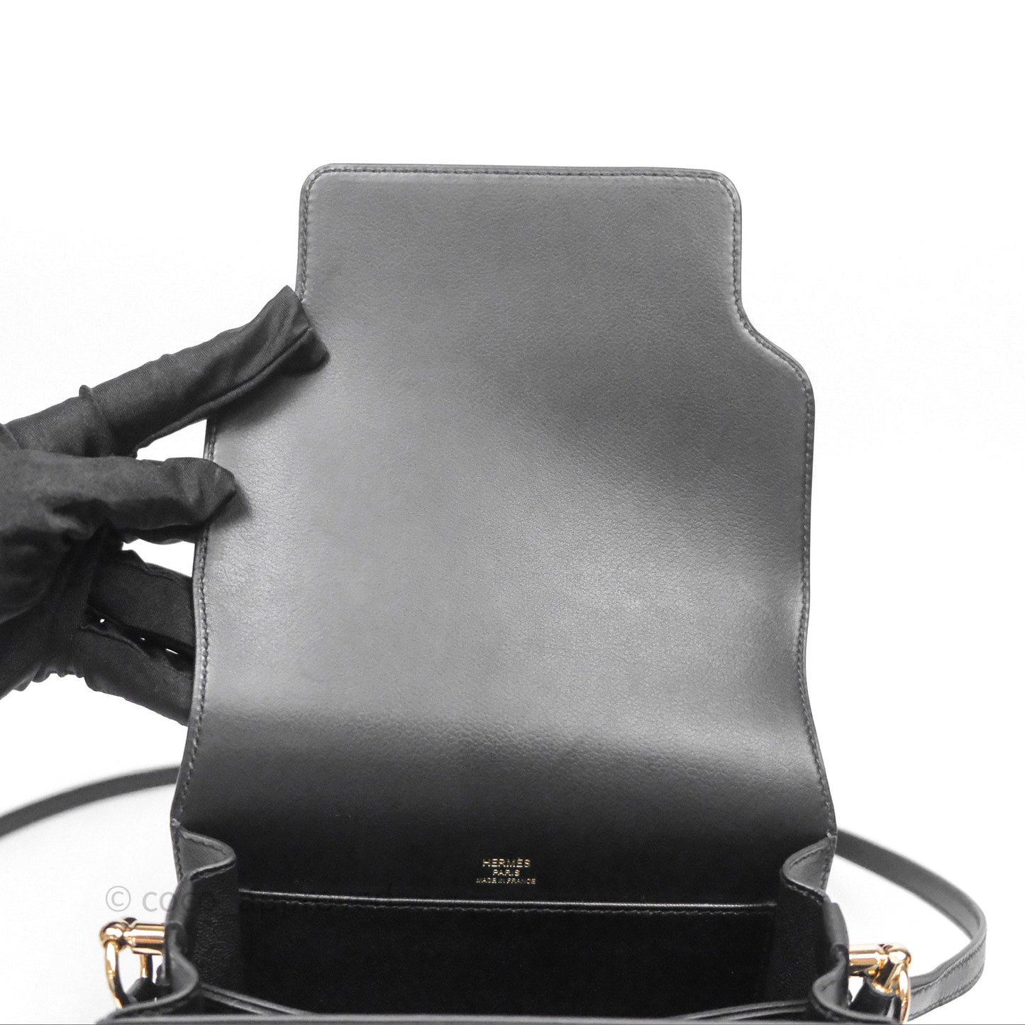 Hermès Roulis Mini 18 Black Noir 89 Gold Hardware