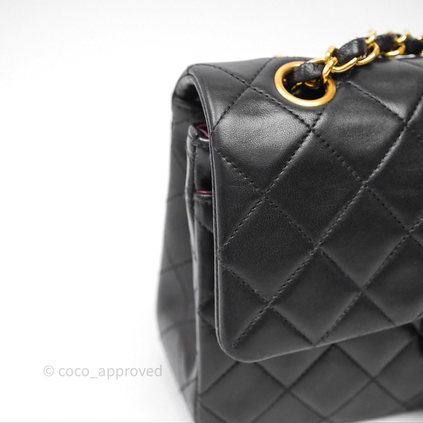 Chanel Classic Vintage Small Flap Black Lambskin 24K Gold Hardware
