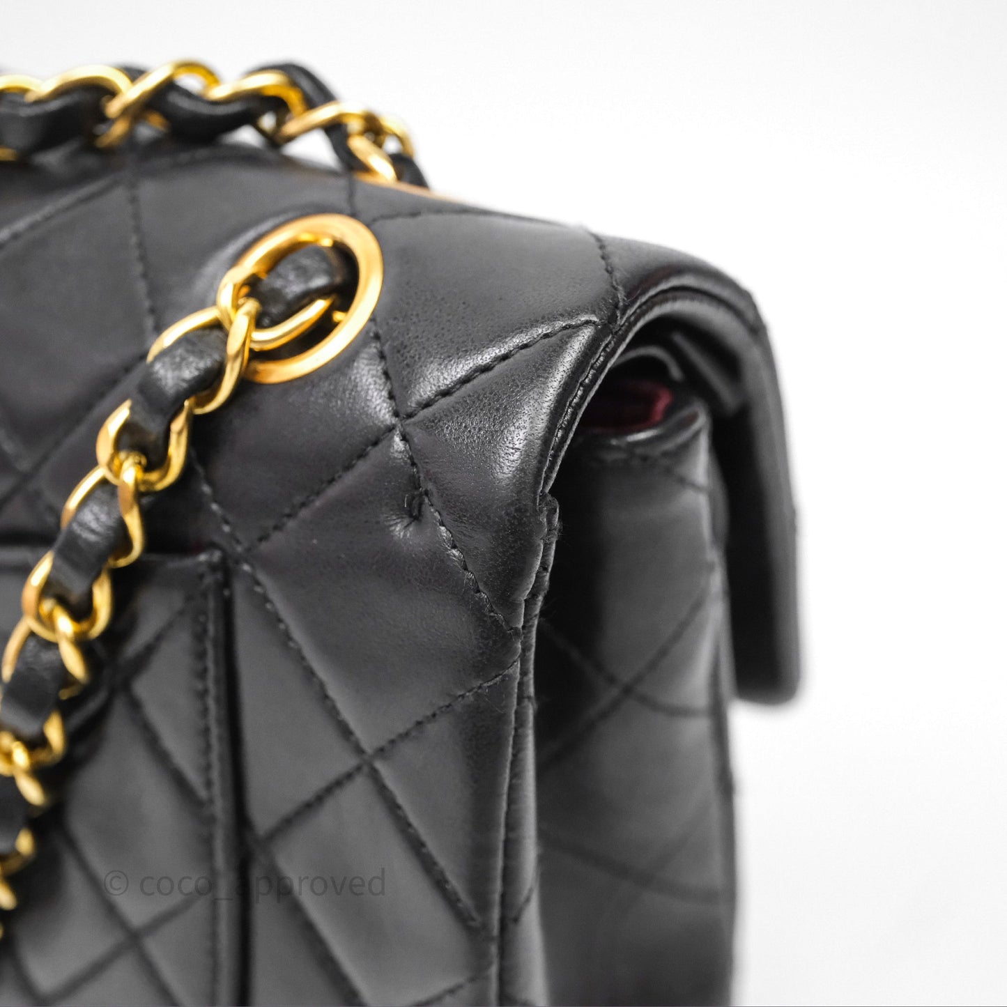 Chanel Classic Vintage Small Flap Black Lambskin 24K Gold Hardware