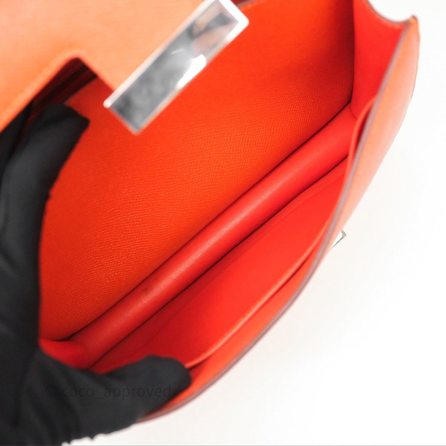Hermès Constance 24 Orange Epsom Palladium Hardware