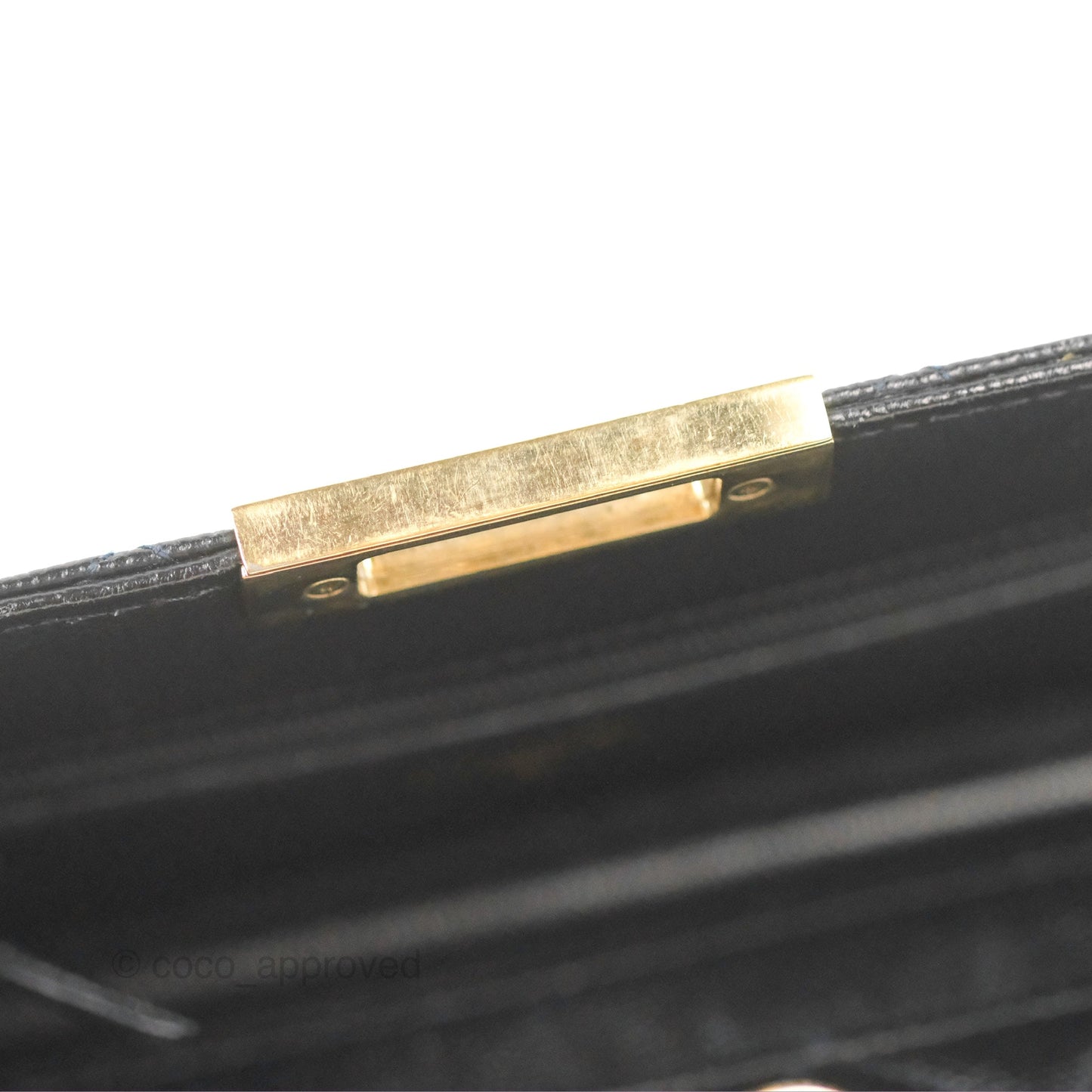 Chanel Golden Class Wallet on Chain WOC Black Caviar Gold Hardware