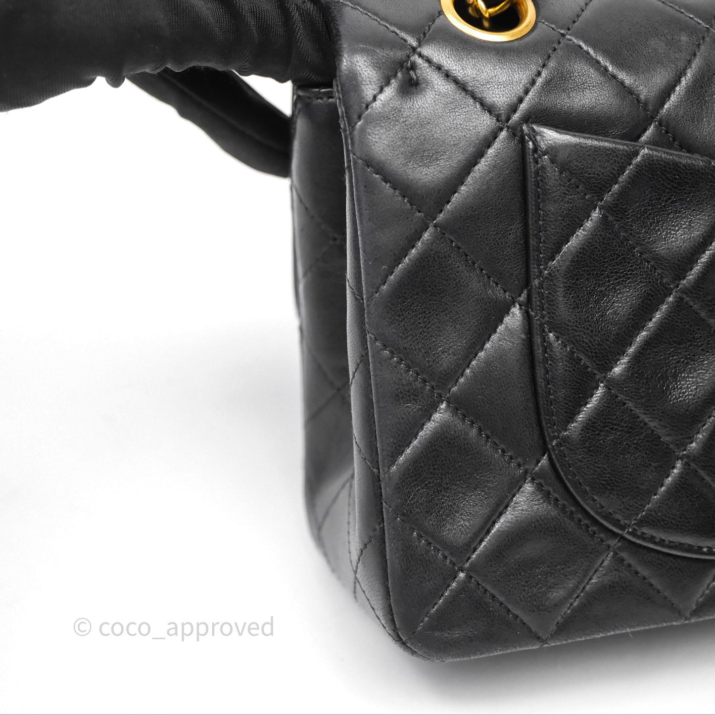 Chanel Classic Vintage Small Flap Black Lambskin 24K Gold Hardware