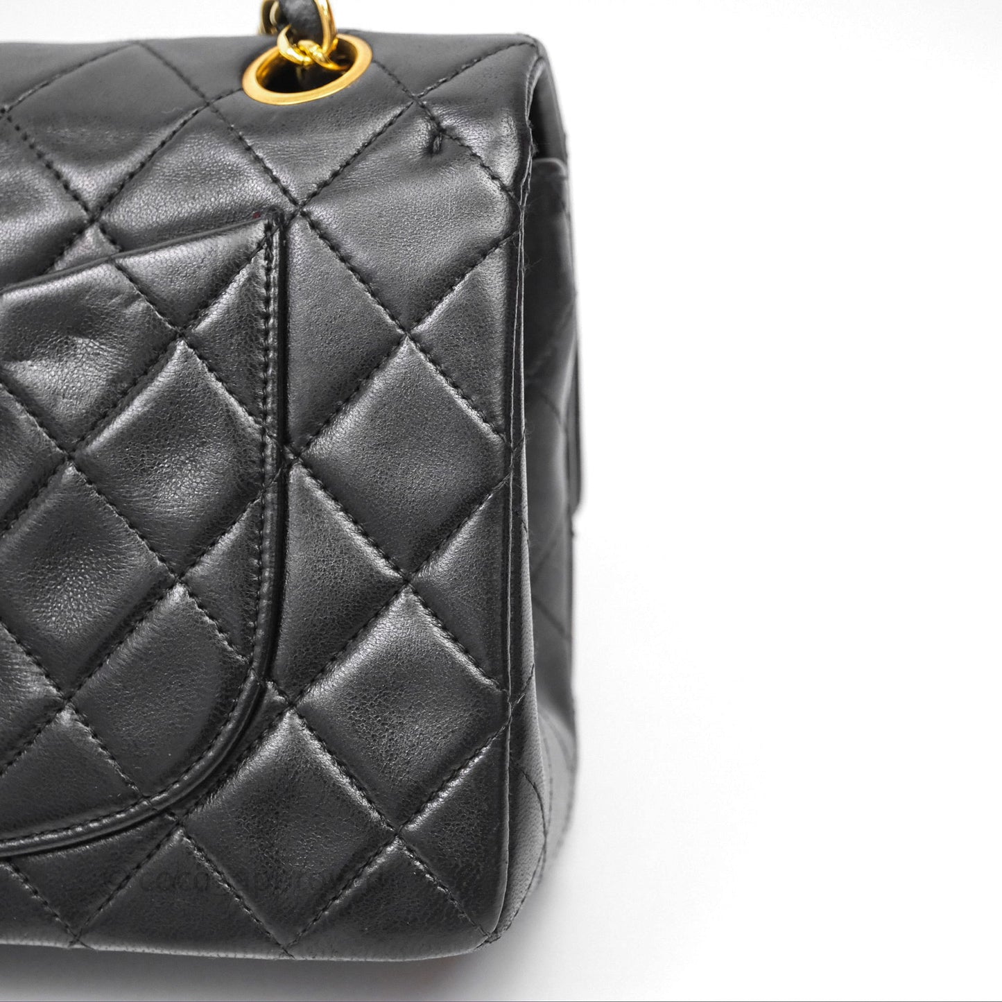 Chanel Classic Vintage Small Flap Black Lambskin 24K Gold Hardware