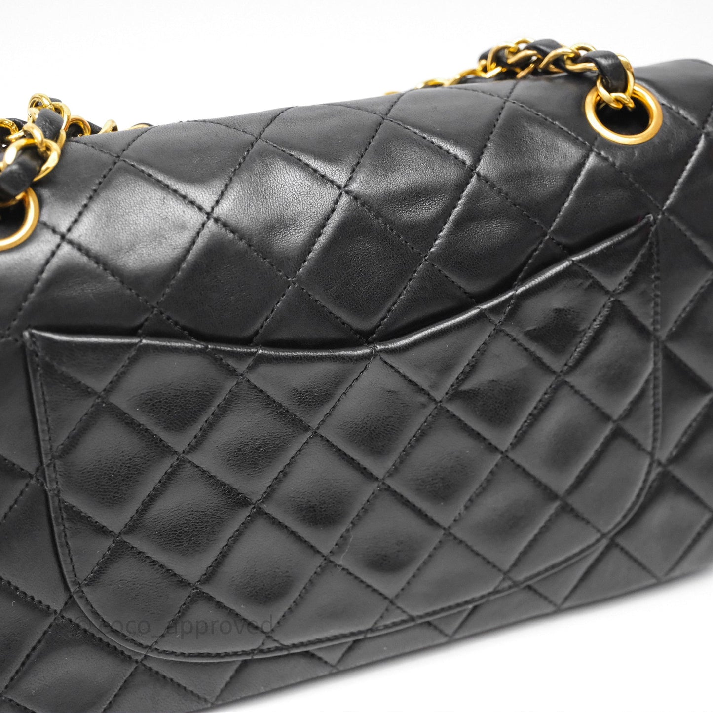 Chanel Classic Vintage Small Flap Black Lambskin 24K Gold Hardware