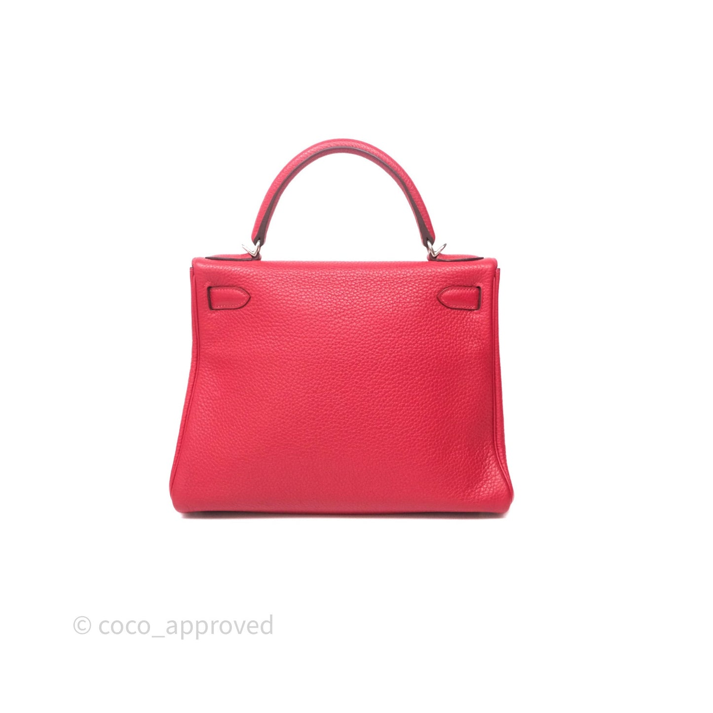 Hermes Kelly 28 Red Palladium Hardware