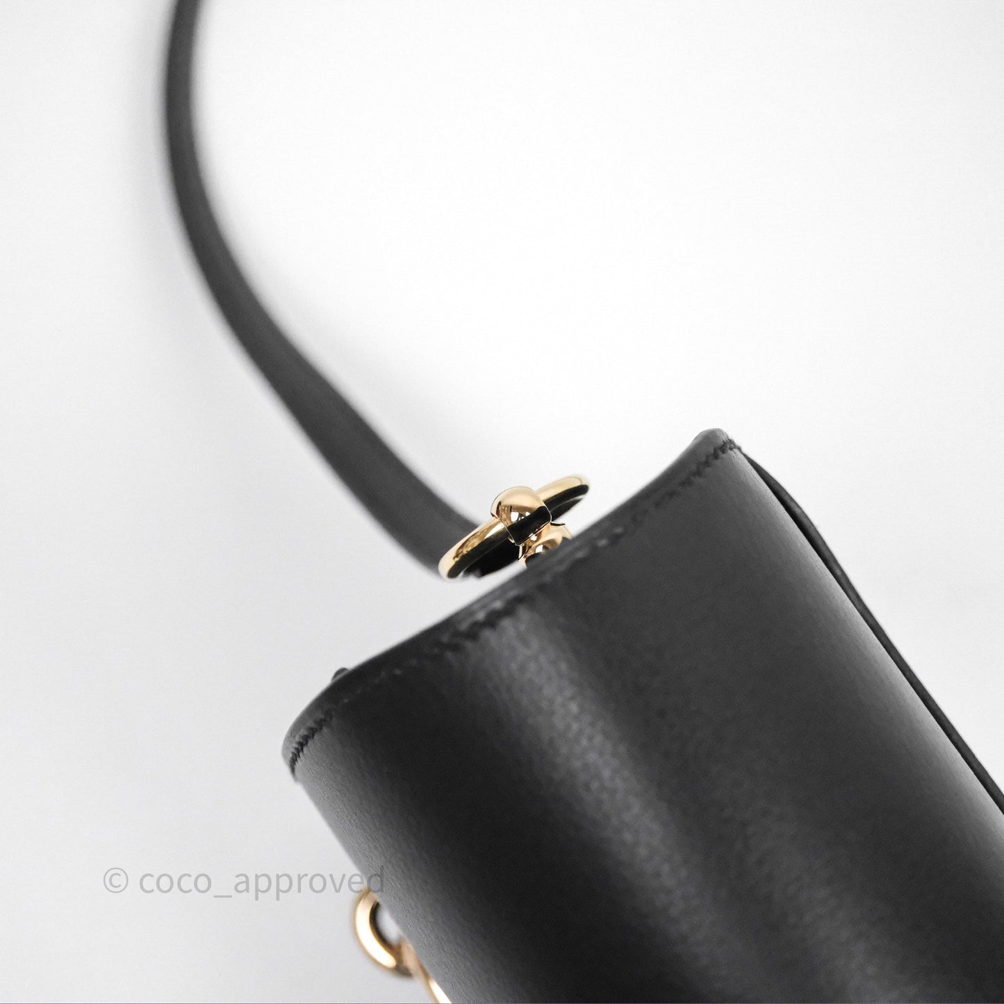 Hermès Roulis Mini 18 Black Noir 89 Gold Hardware